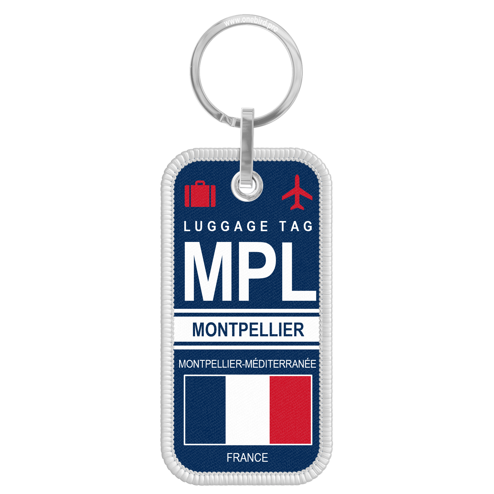 Porte-clés flamme - Airport code - MPL - MONTPELLIER