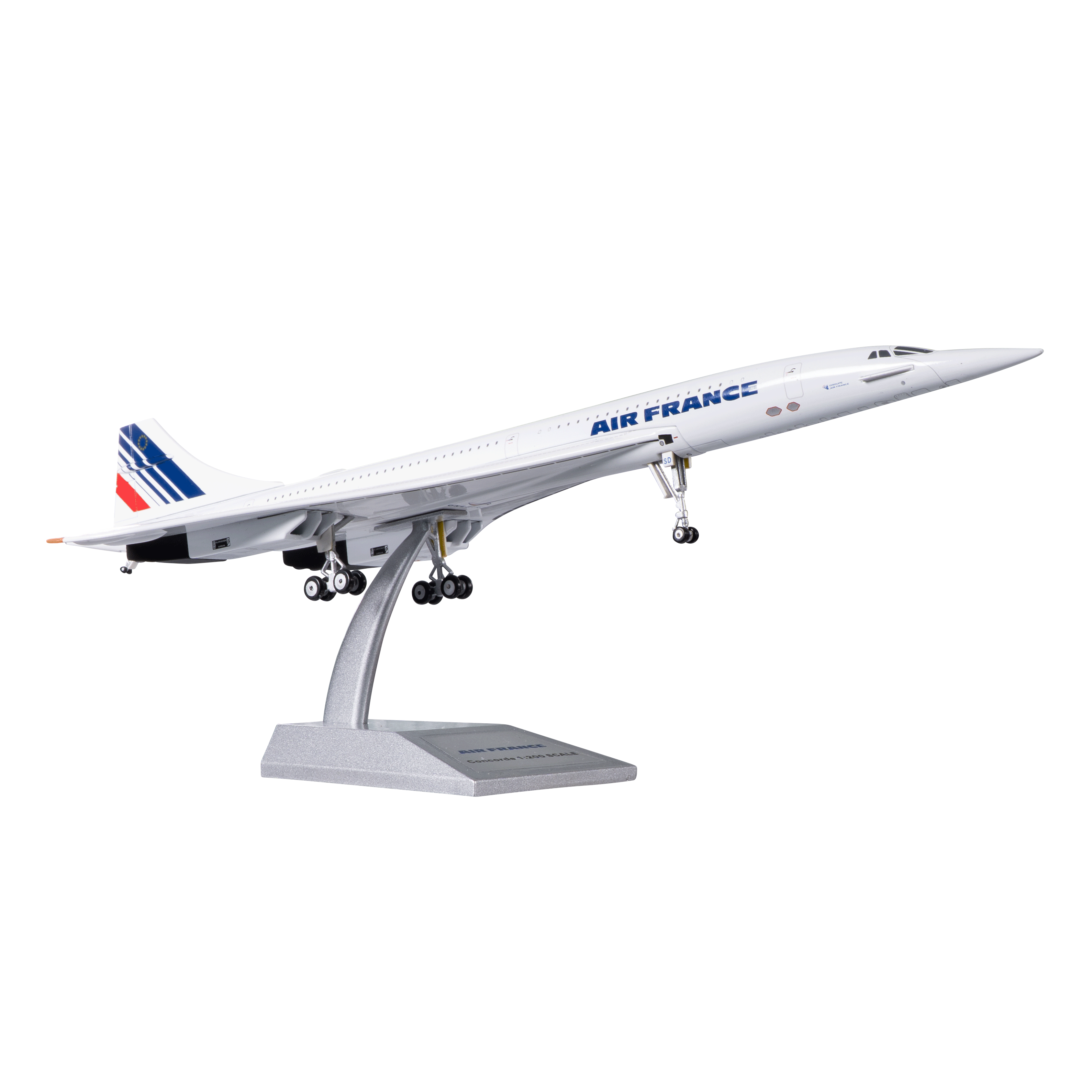 Maquette Sud Aviation Concorde F-BTSD Le Bourget, métal 1/200