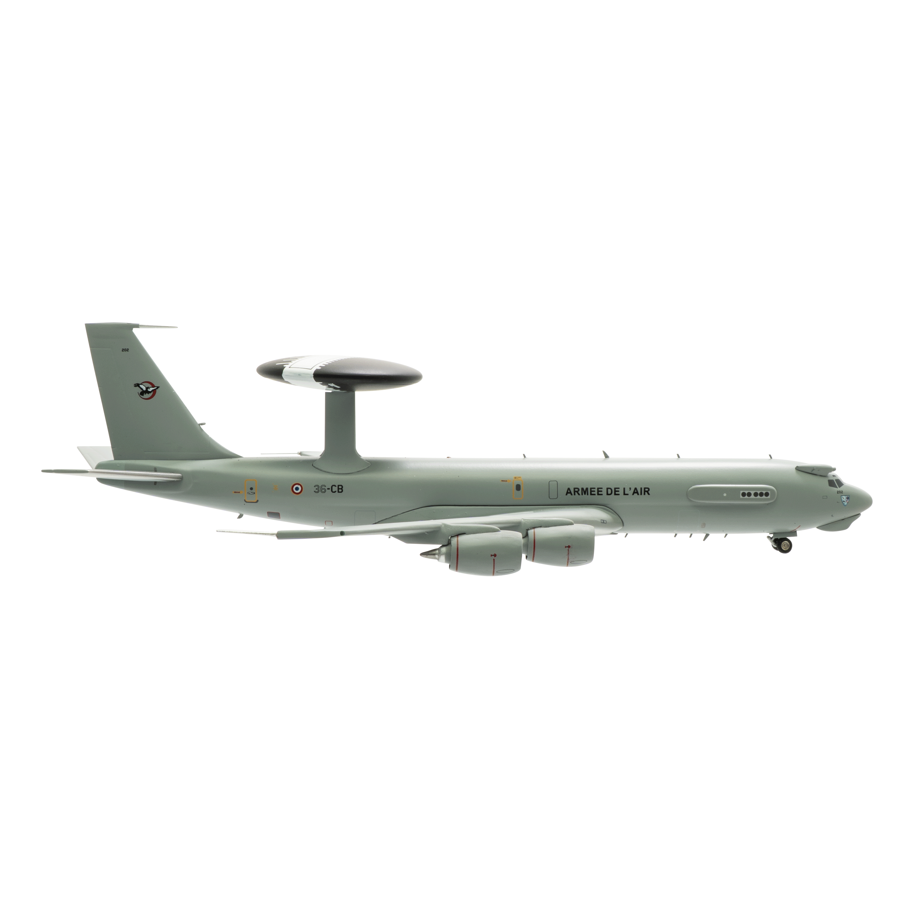 Maquette E-3F AWACS SDA AAE Armée de l'Air, métal 1/200e