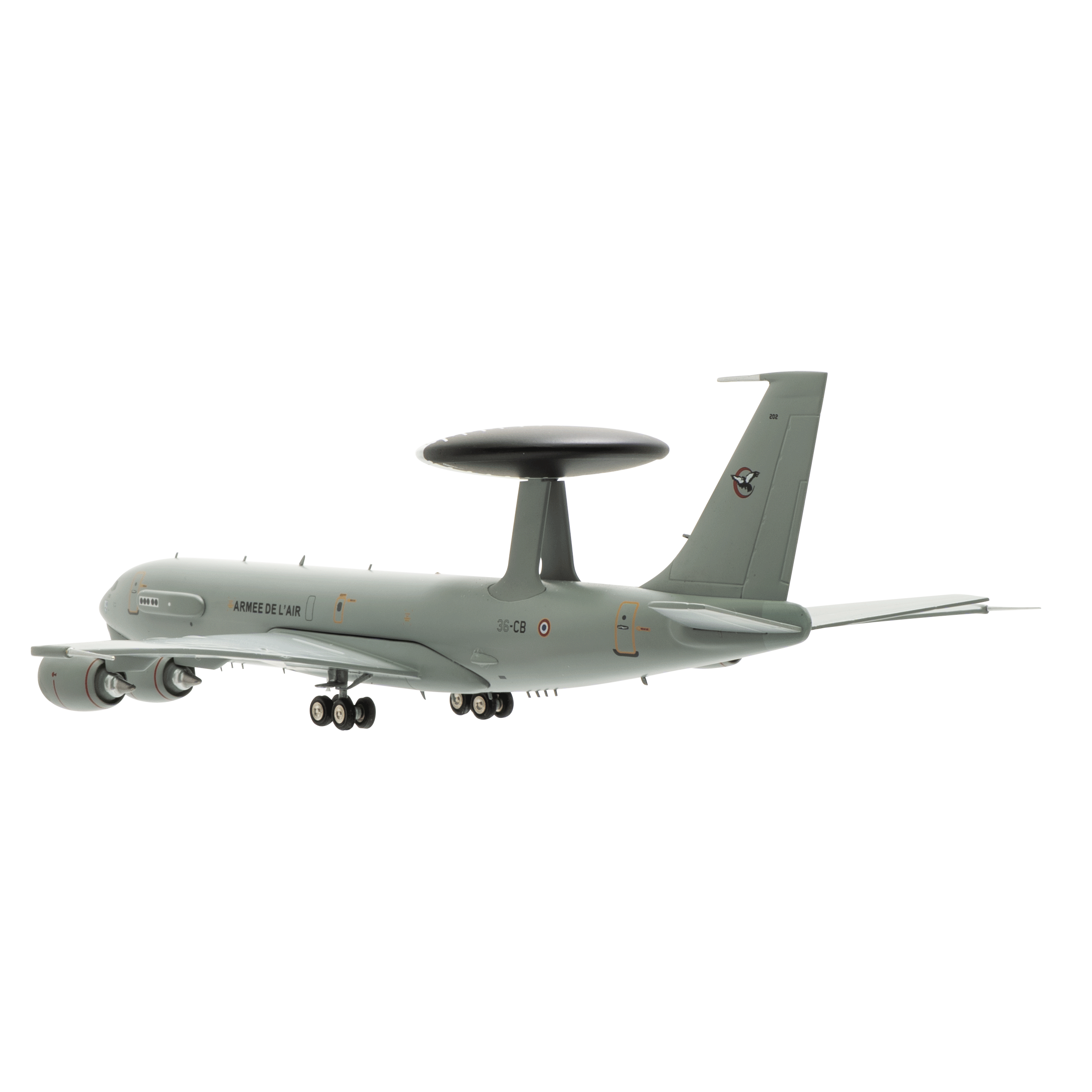 Maquette E-3F AWACS SDA AAE Armée de l'Air, métal 1/200e