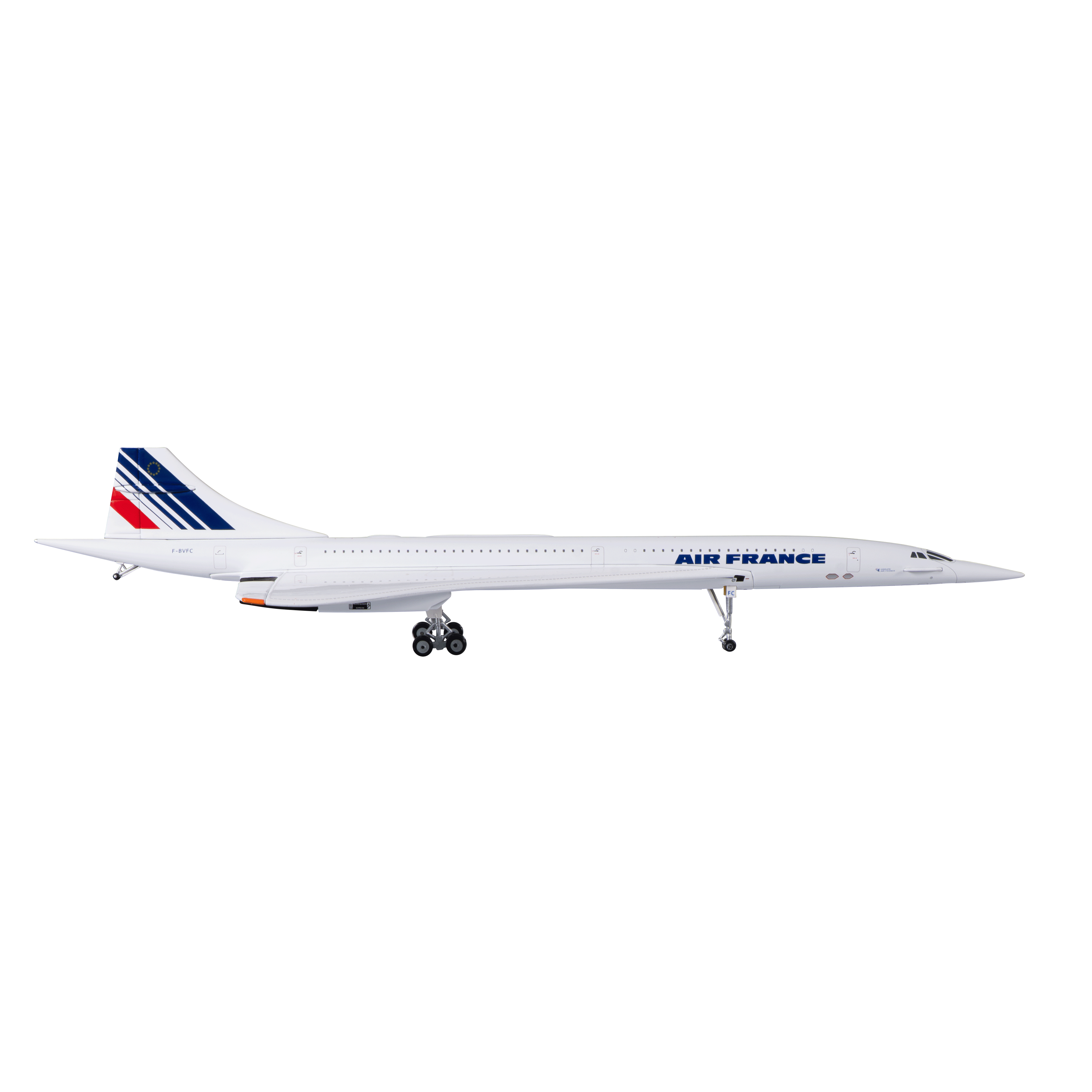 Maquette Sud Aviation Concorde F-BVFC TLS, métal 1/200