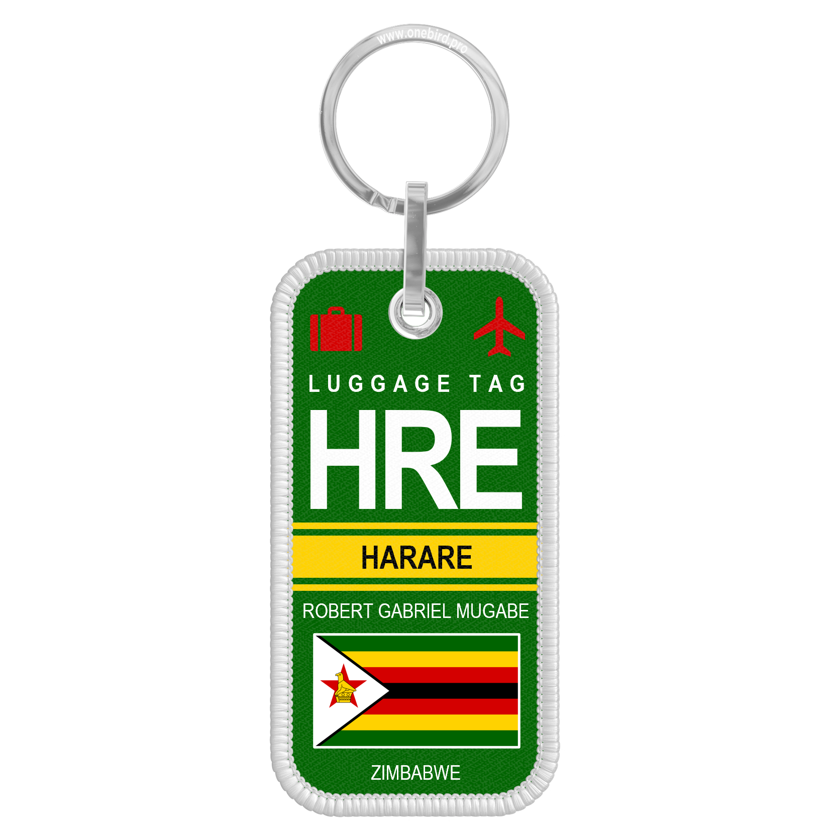 Porte-clés flamme - Airport code - HRE - HARARE