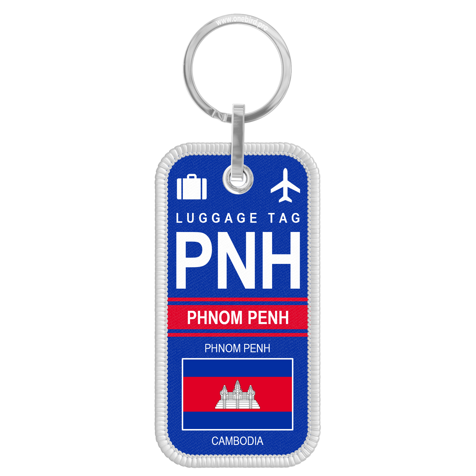 Porte-clés flamme - Airport code - PNH - PHNOM PENH