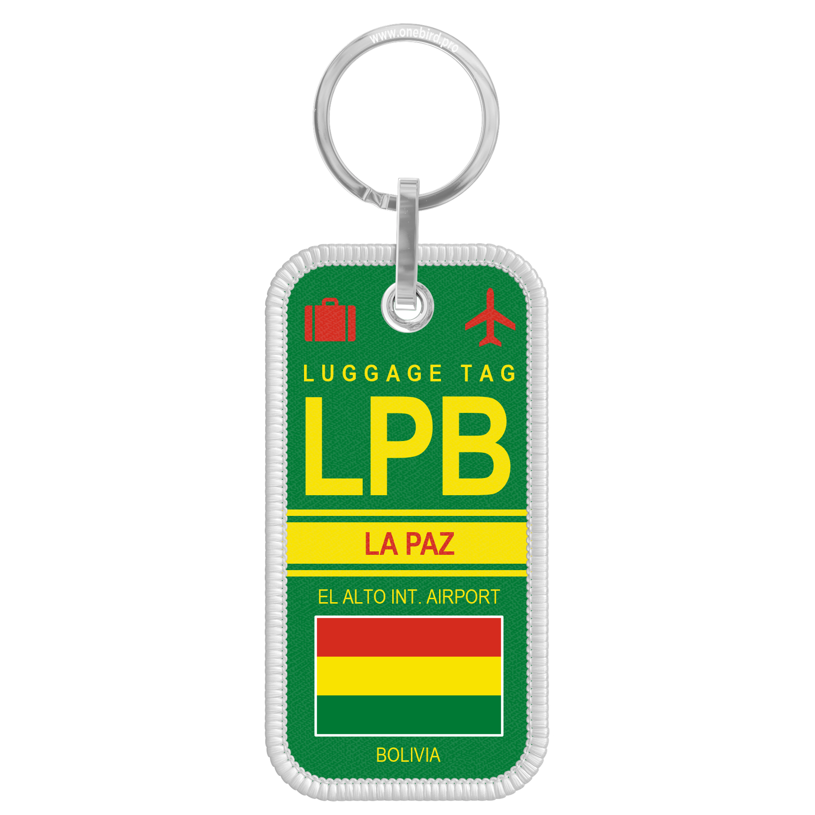 Porte-clés flamme - Airport code - LPB - LA PAZ