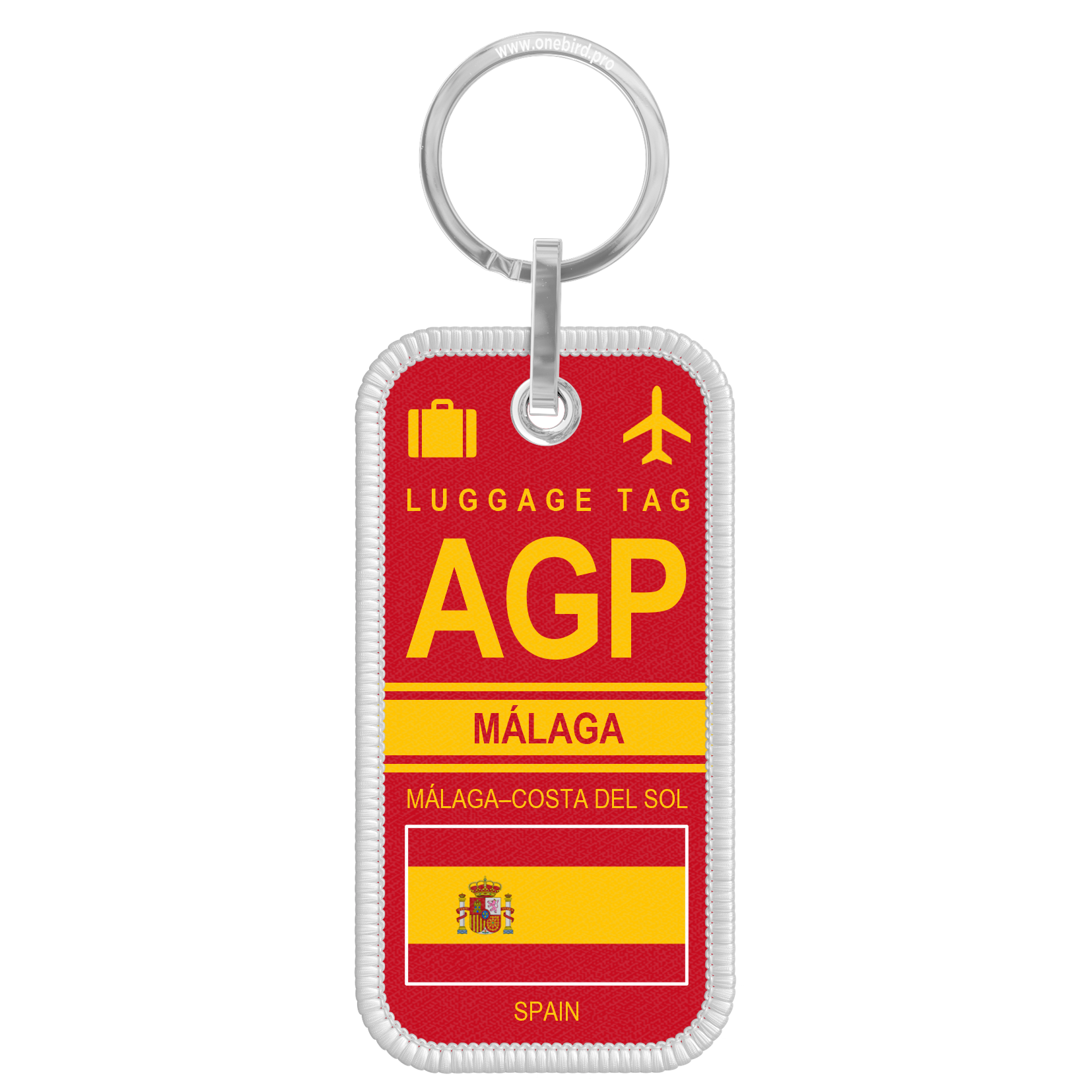 Porte-clés flamme - Airport code - AGP - MALAGA