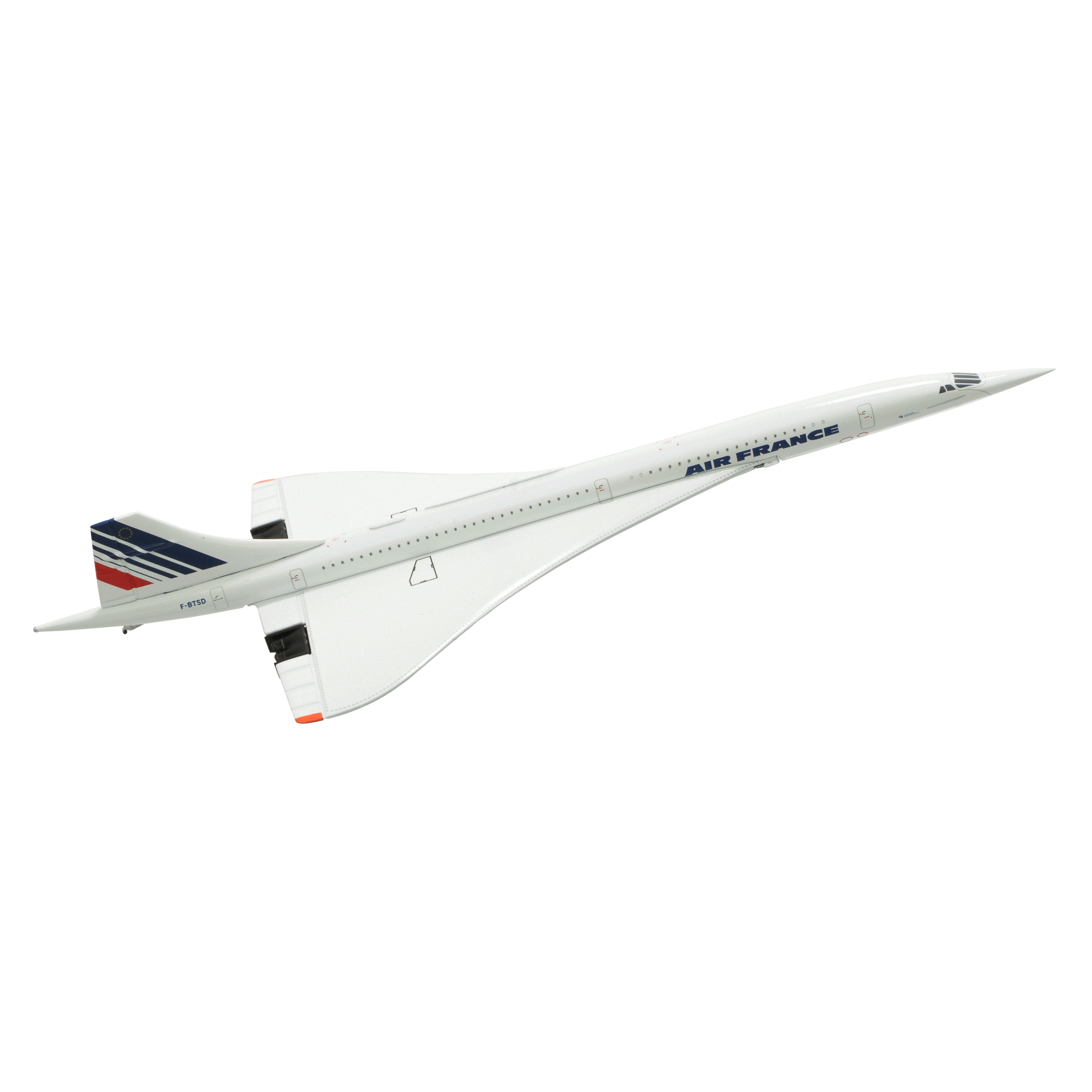 Maquette Sud Aviation Concorde Air France F-BTSD LE BOURGET, métal 1/400e