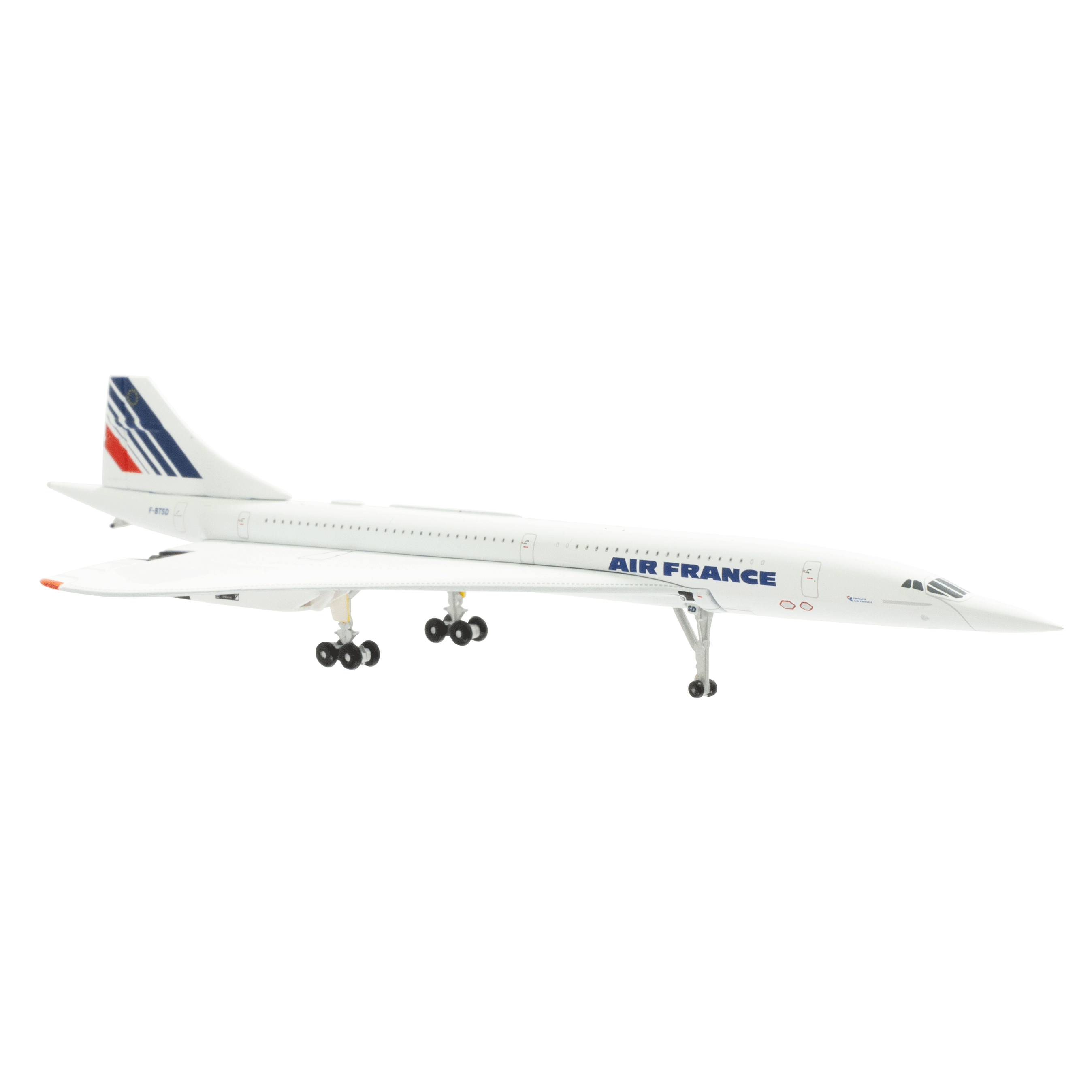 Maquette Sud Aviation Concorde Air France F-BTSD LE BOURGET, métal 1/400e