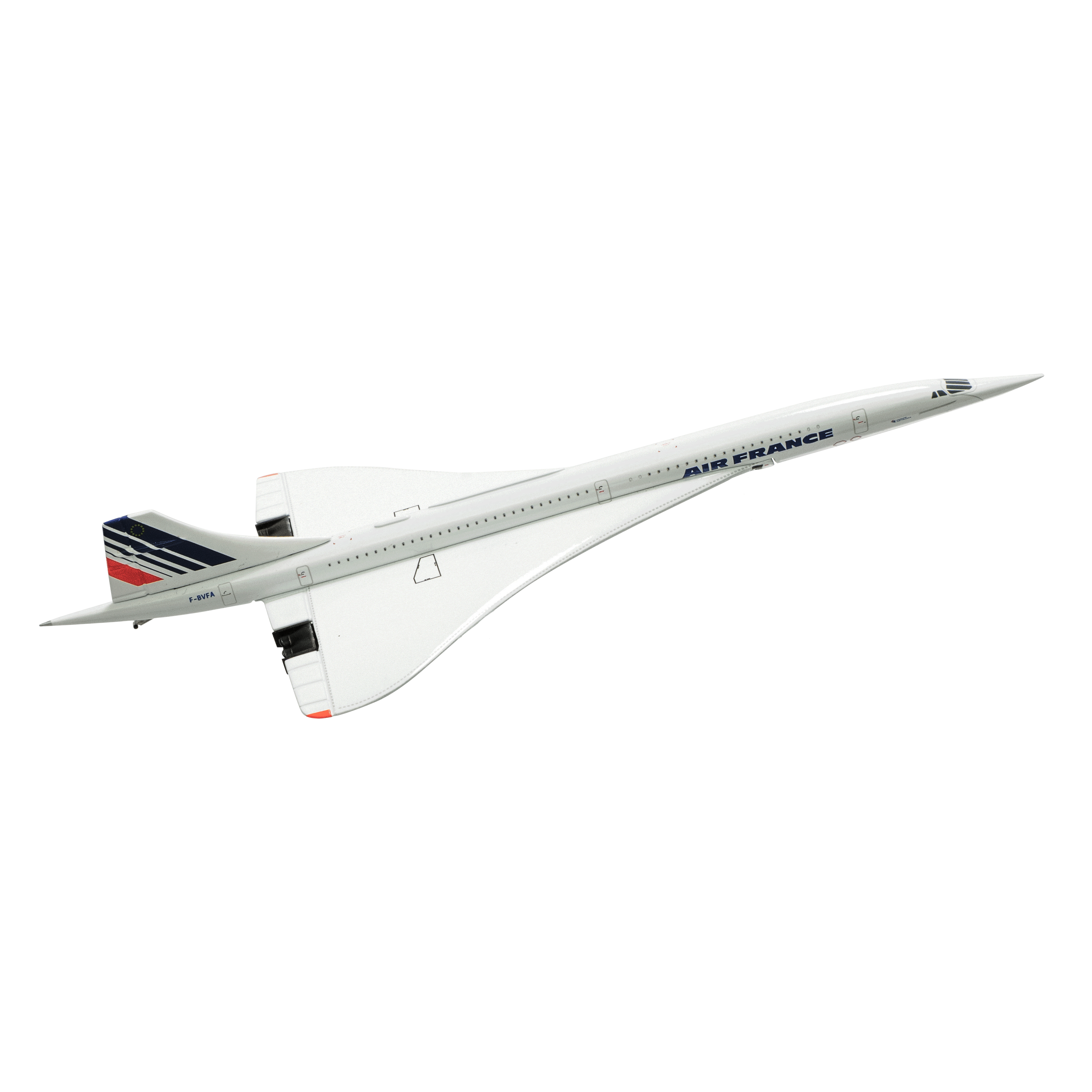 Maquette Sud Aviation Concorde Air France F-BVFA Washington, métal 1/400e