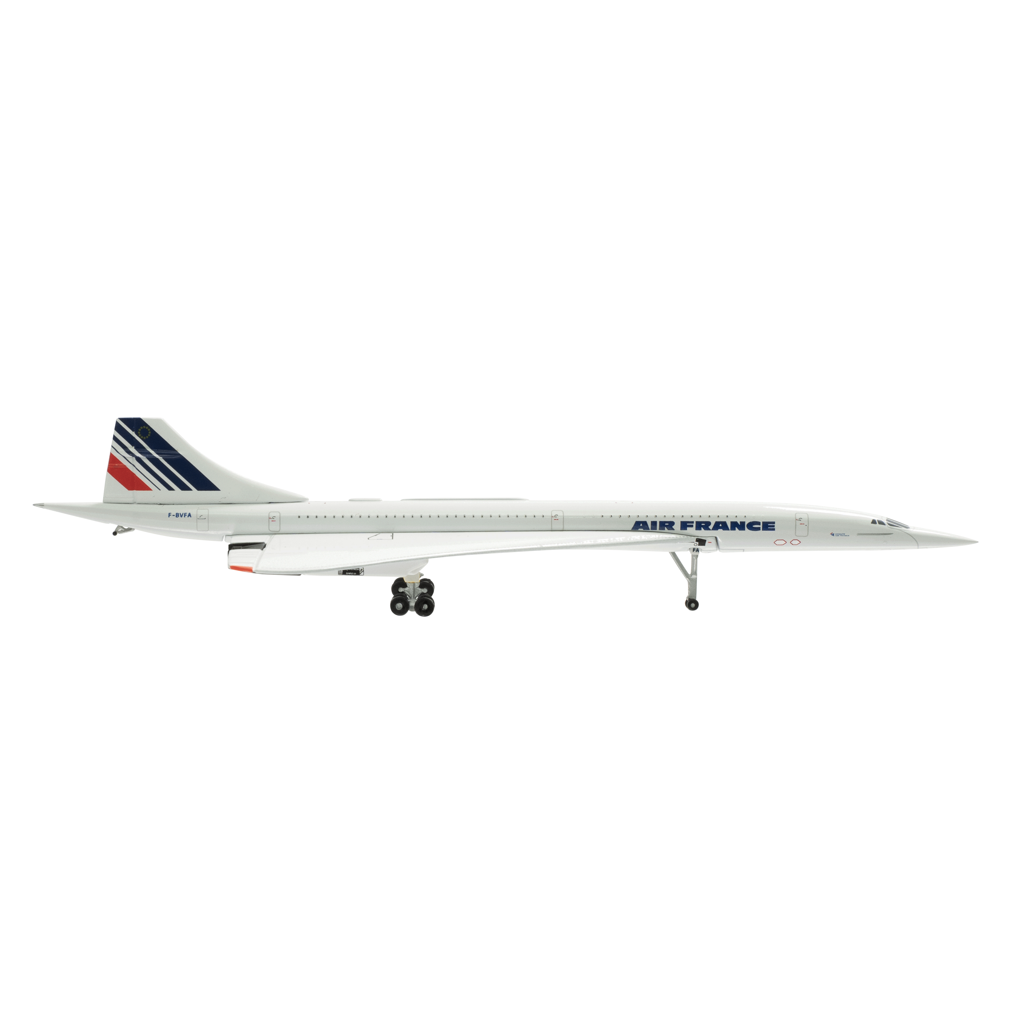 Maquette Sud Aviation Concorde Air France F-BVFA Washington, métal 1/400e