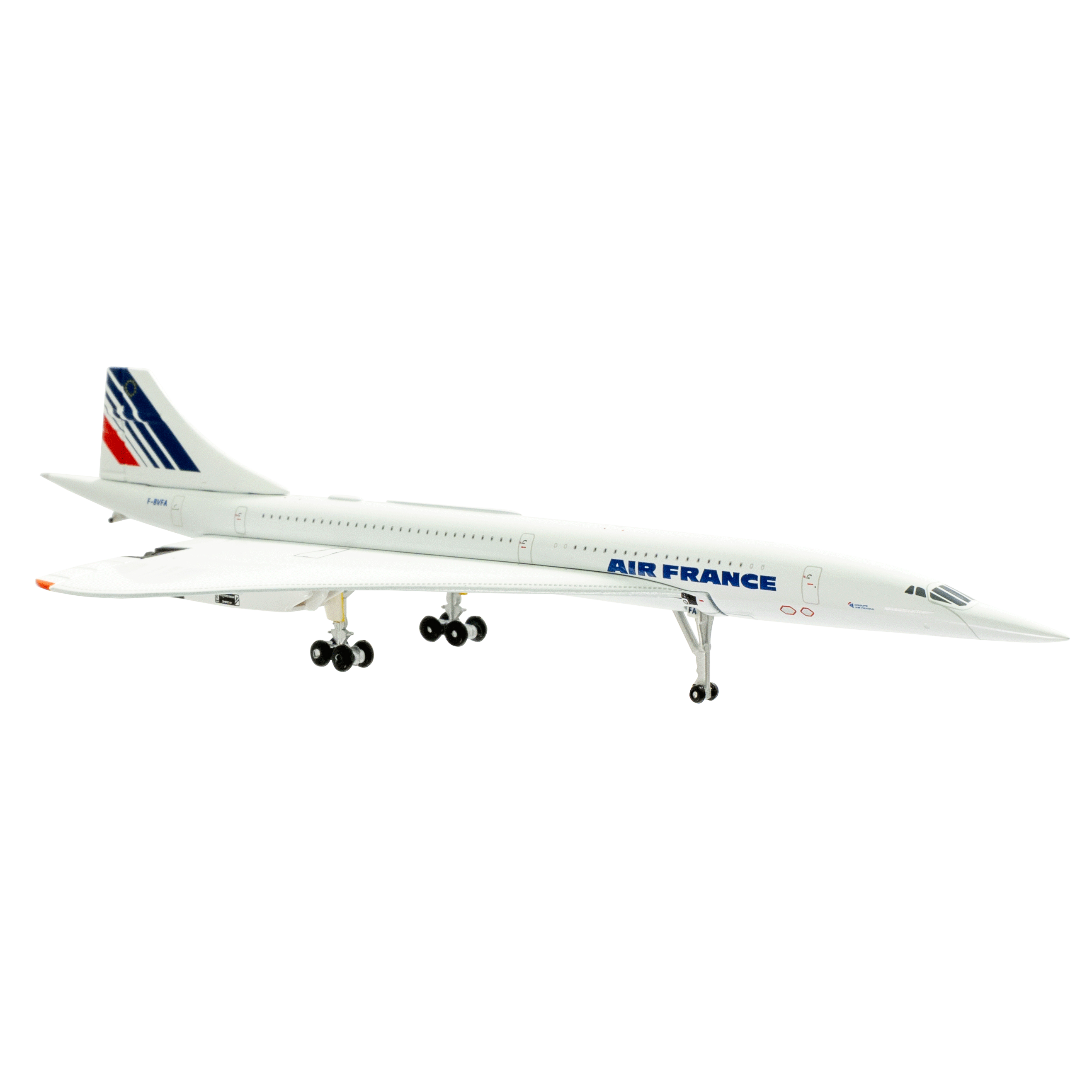Maquette Sud Aviation Concorde Air France F-BVFA Washington, métal 1/400e