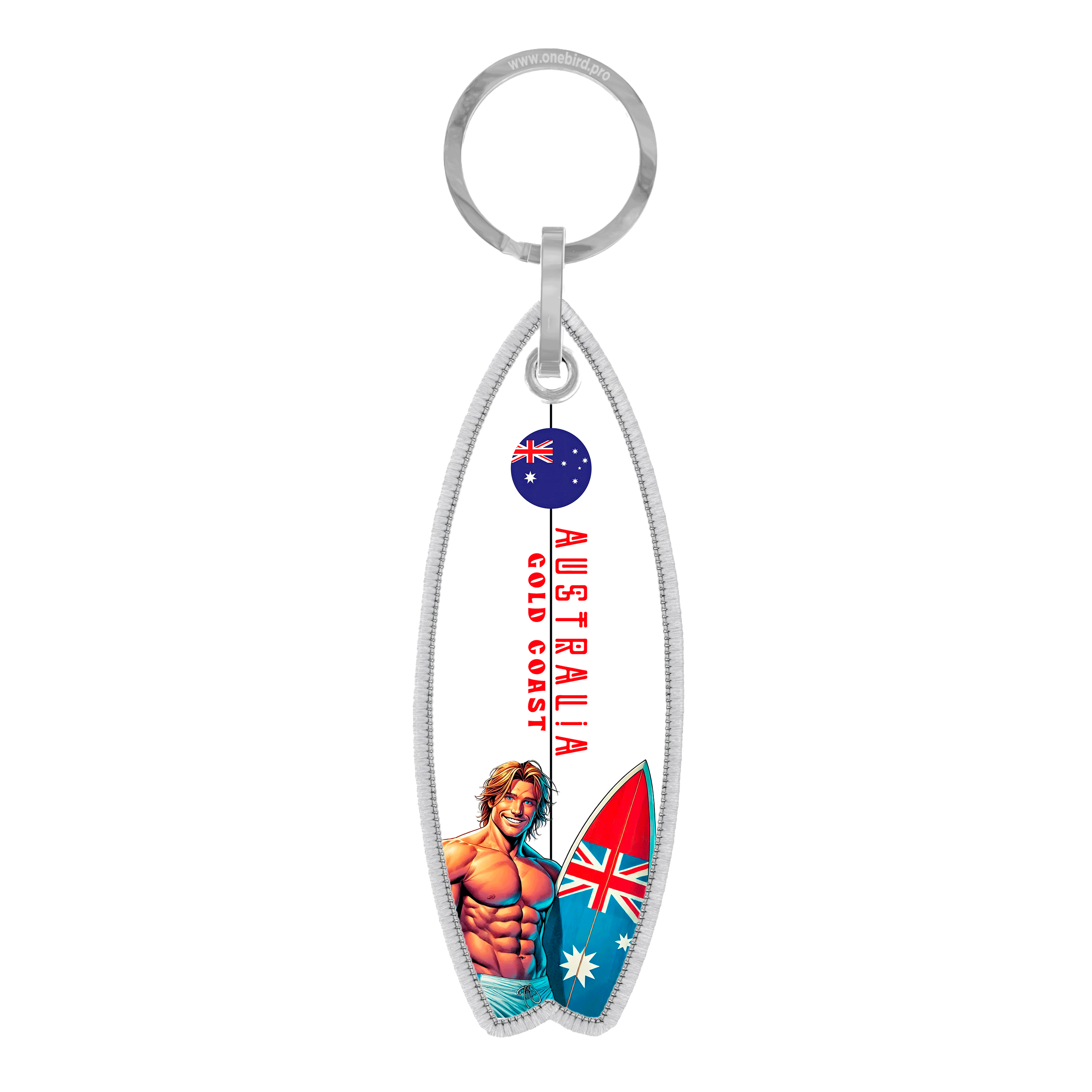 Porte-clés - flamme - surf Australie