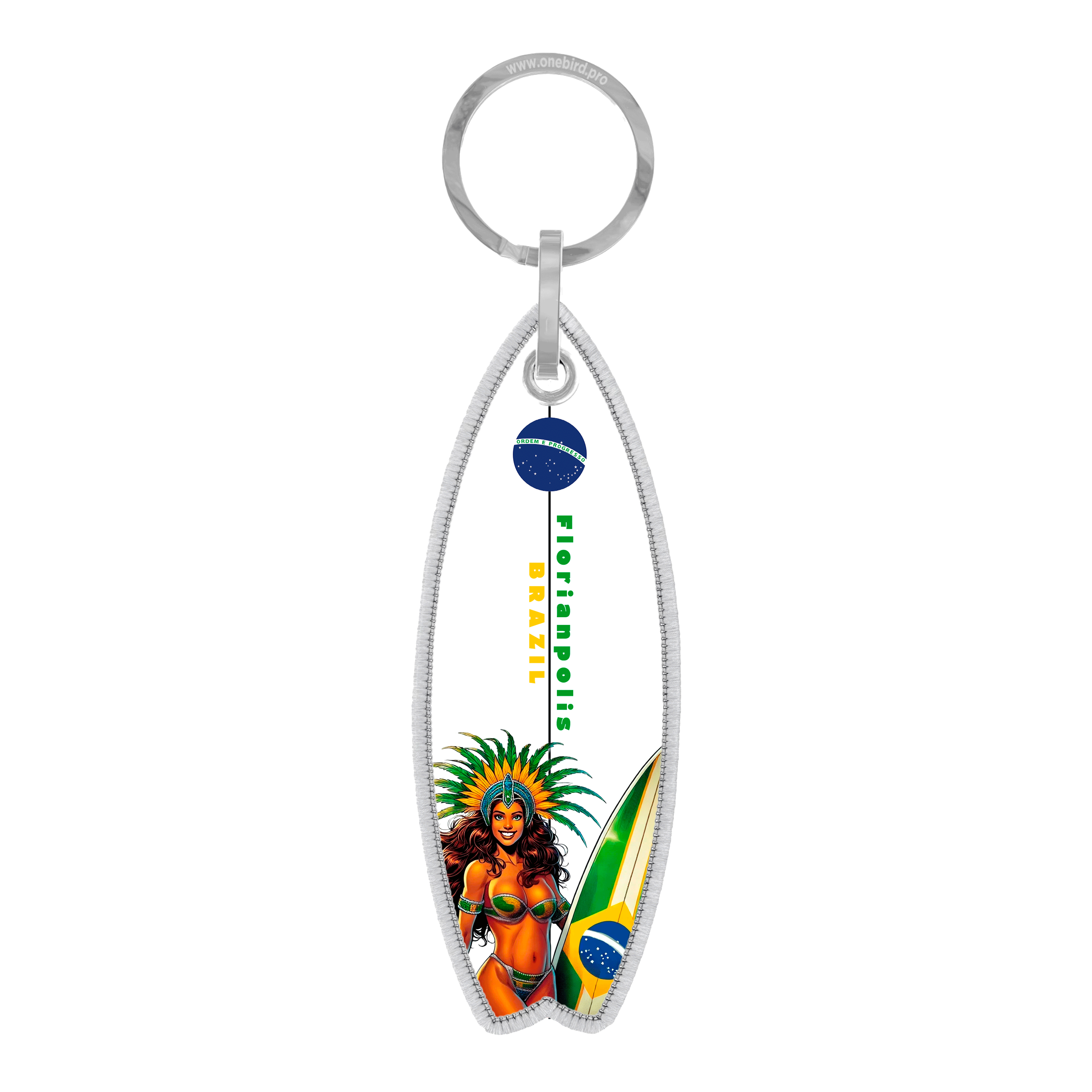 Porte-clés - flamme - surf Brésil