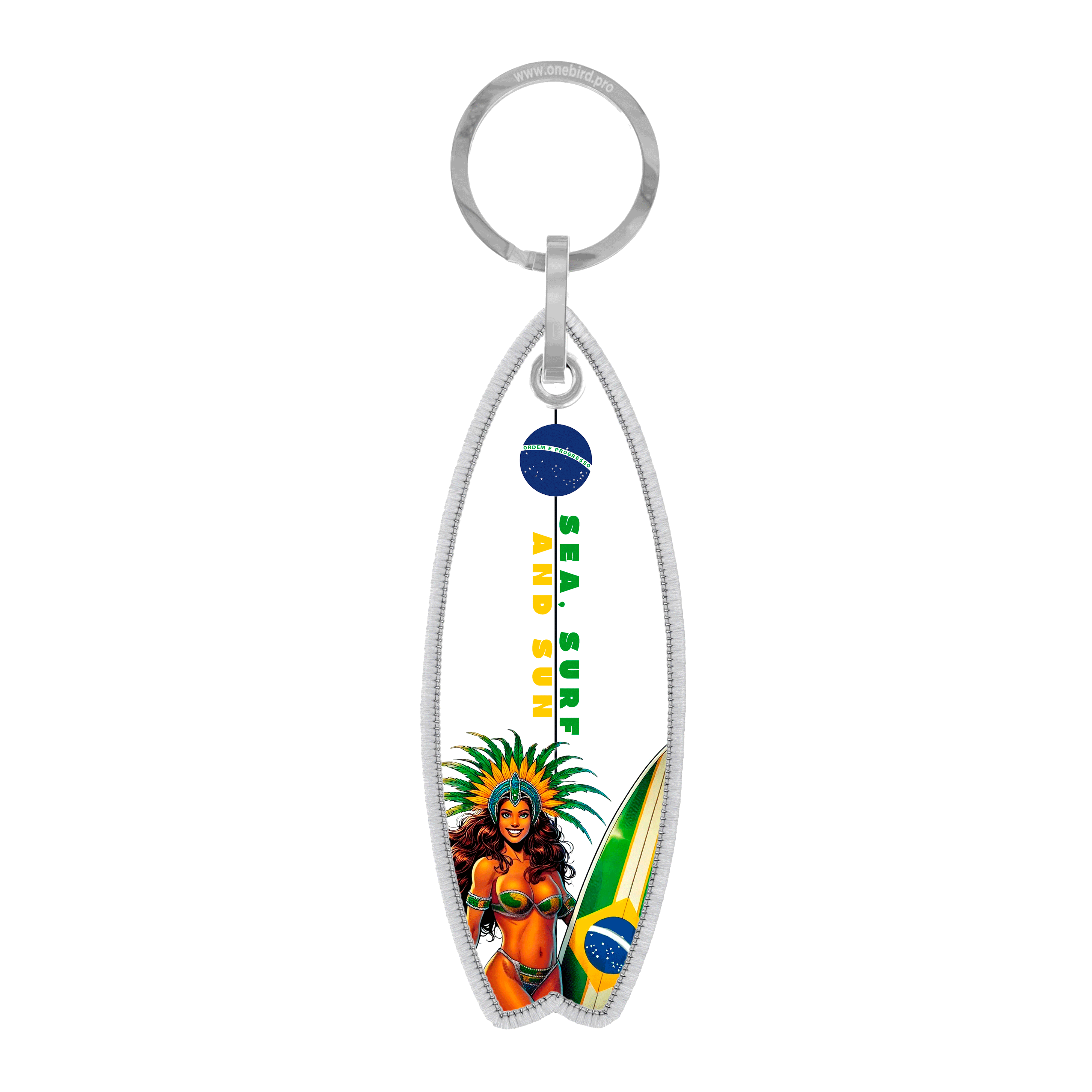Porte-clés - flamme - surf Brésil