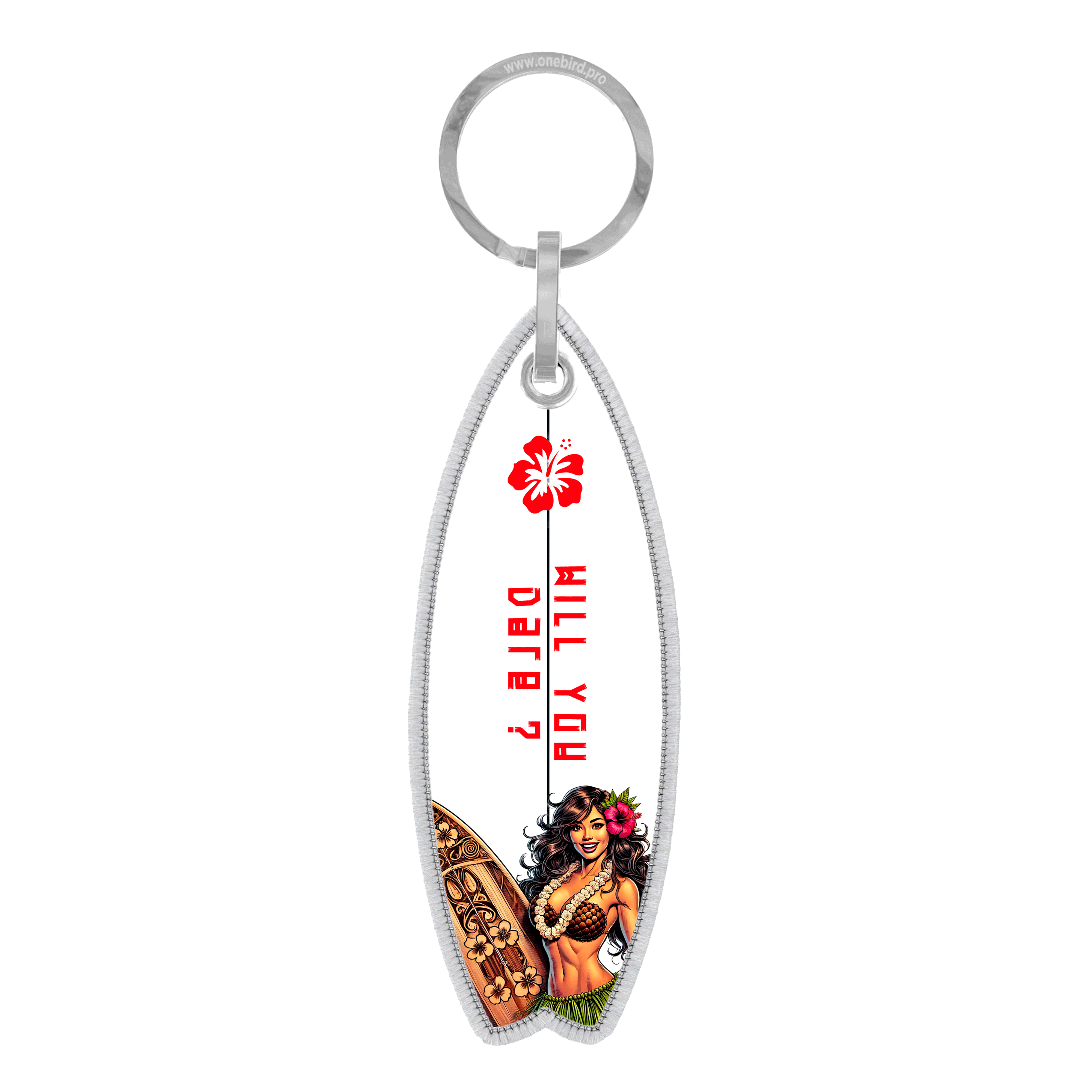 Porte-clés - flamme - surf Hawaii