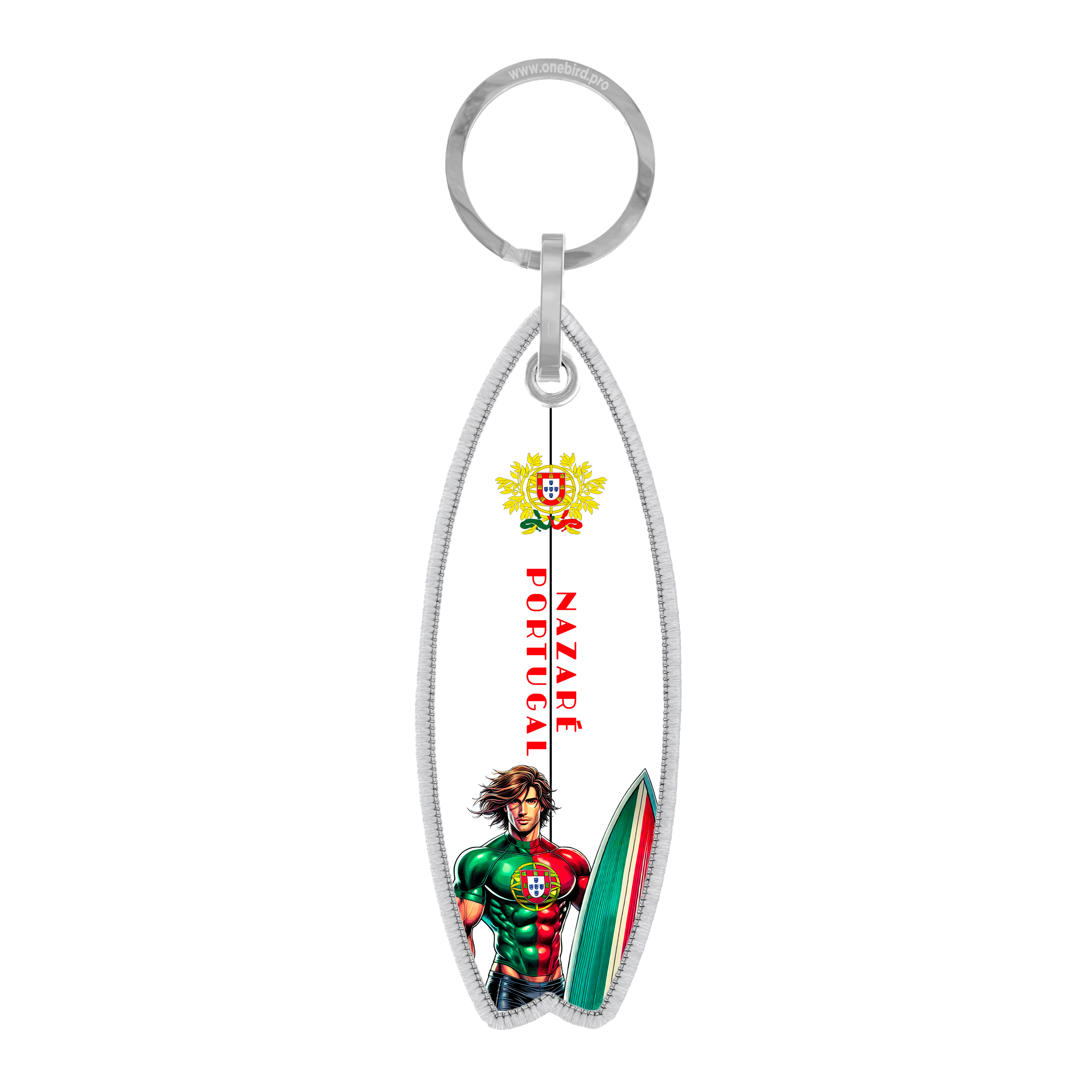 Porte-clés - flamme - surf Portugal