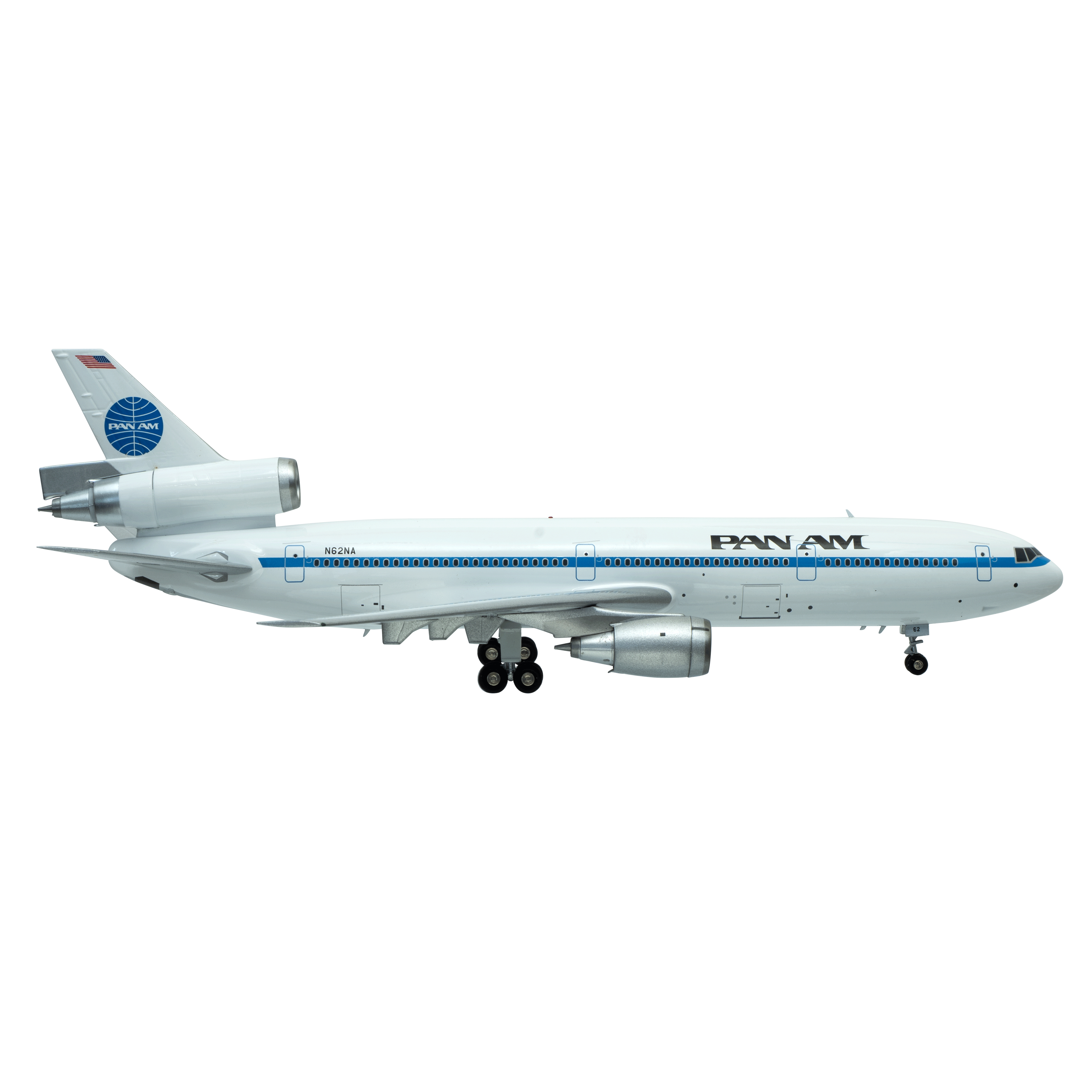 Maquette PAN AM McDonnell Douglas DC-10-10 N62NA, métal 1/200ème