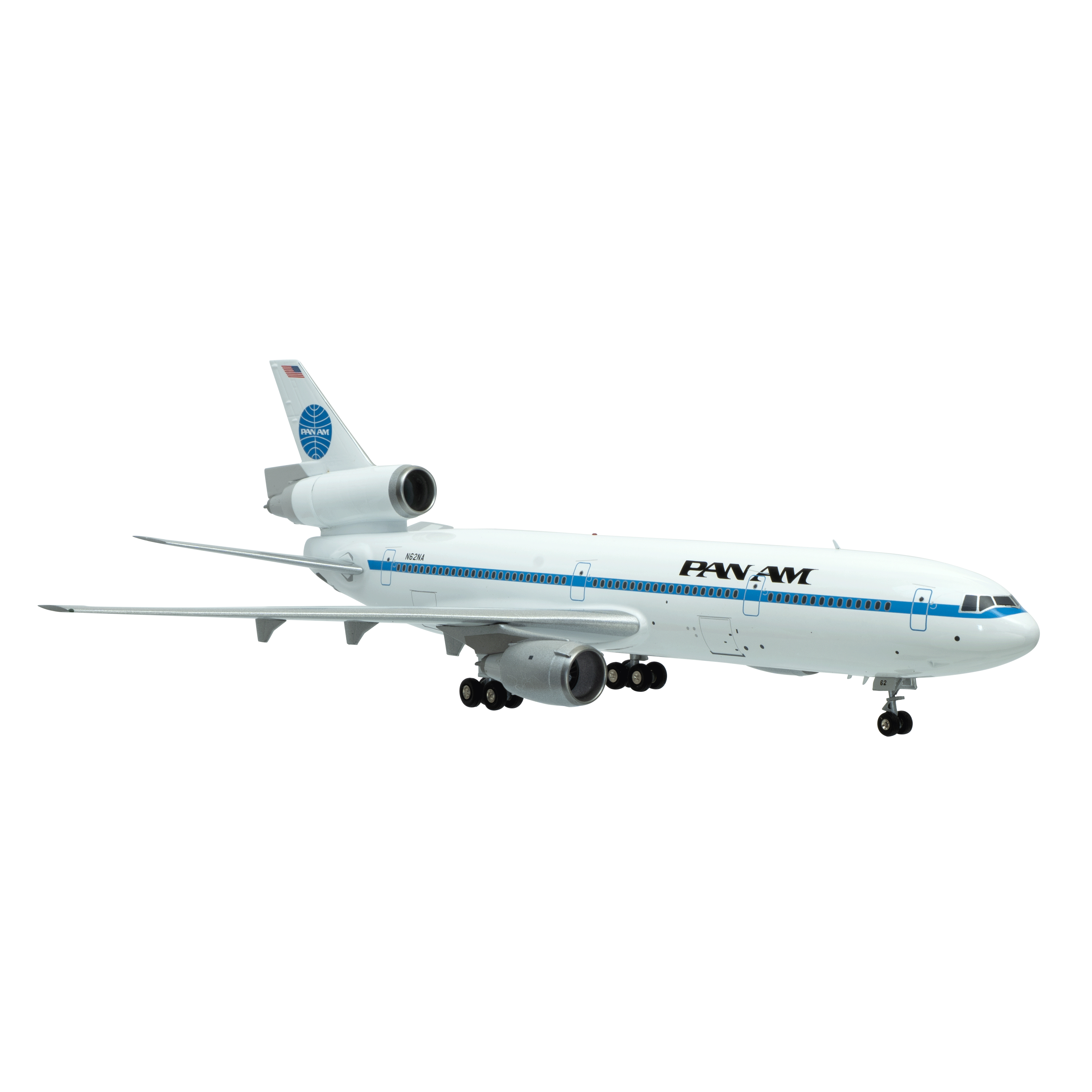 Maquette PAN AM McDonnell Douglas DC-10-10 N62NA, métal 1/200ème