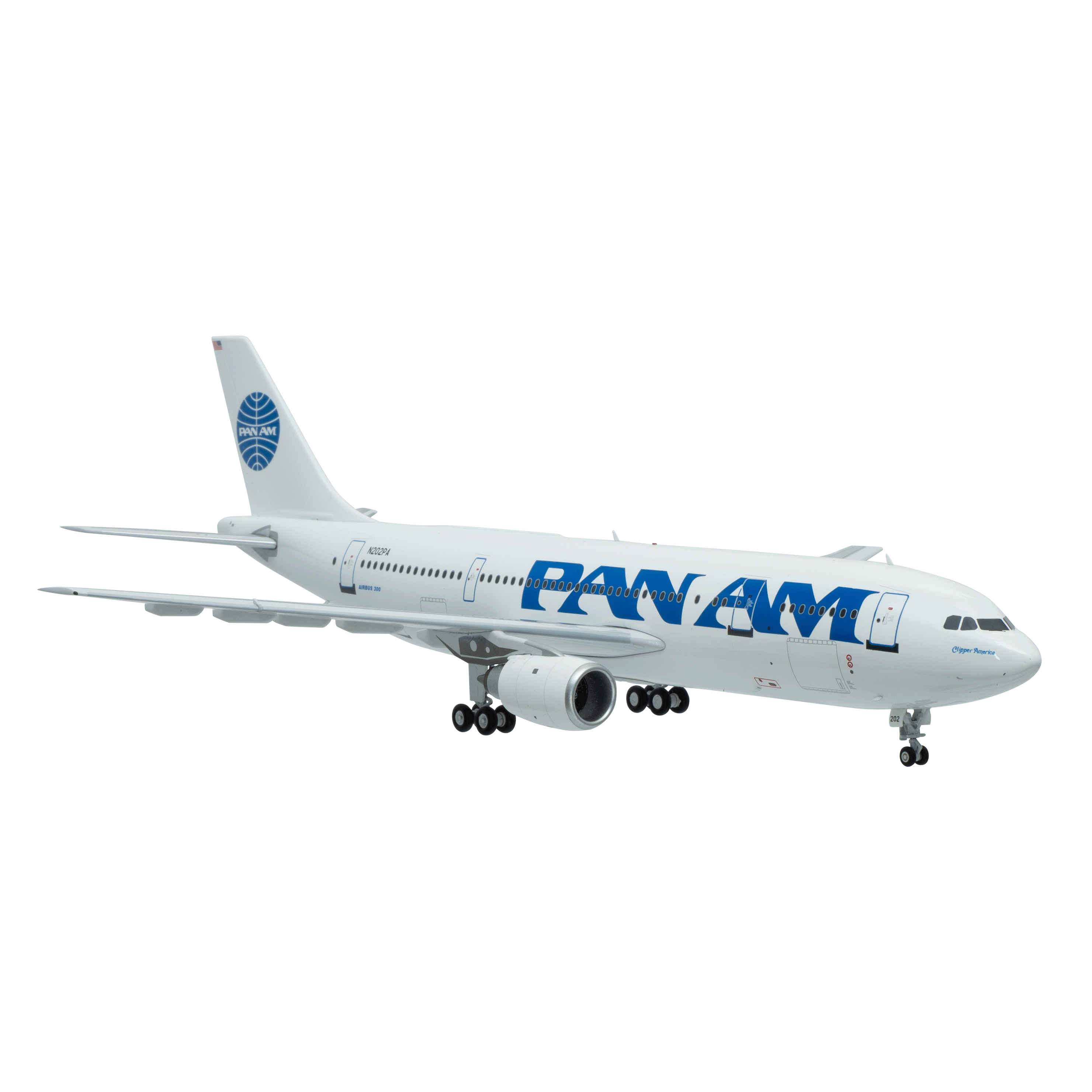 Maquette PAN AM Airbus A300B4 N202PA, métal 1/200ème