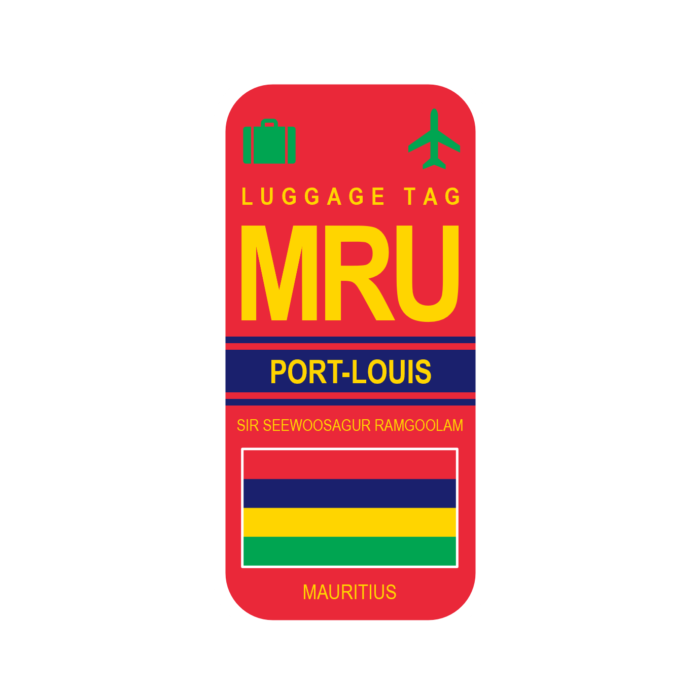 Magnet - Code Aéroport - MRU - PORT-LOUIS