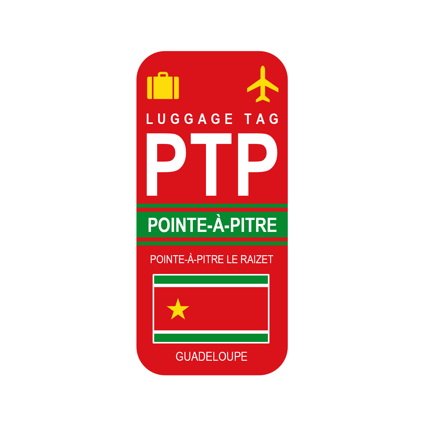 Magnet - Code Aéroport - PTP - POINTE-A-PITRE