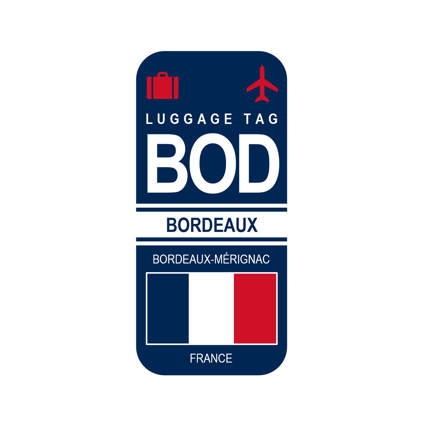 Magnet - Code Aéroport - BOD - BORDEAUX