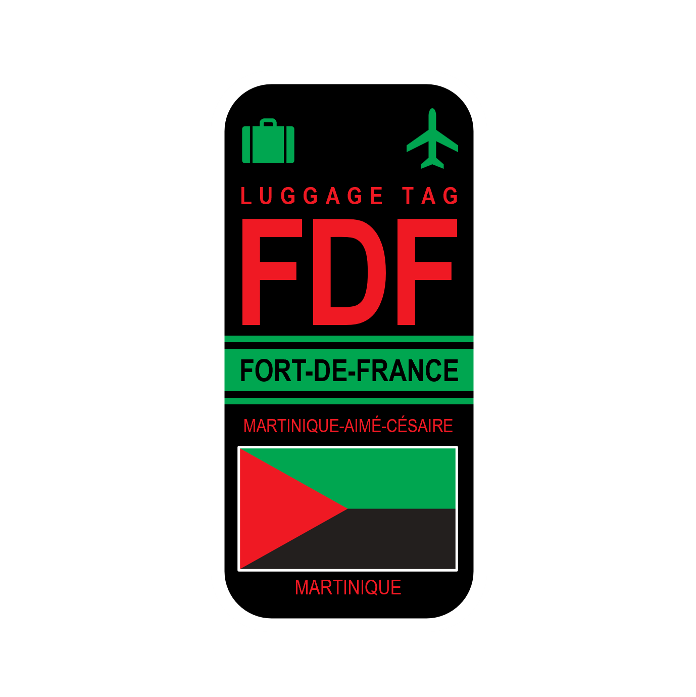 Magnet - Code Aéroport - FDF - FORT-DE-FRANCE
