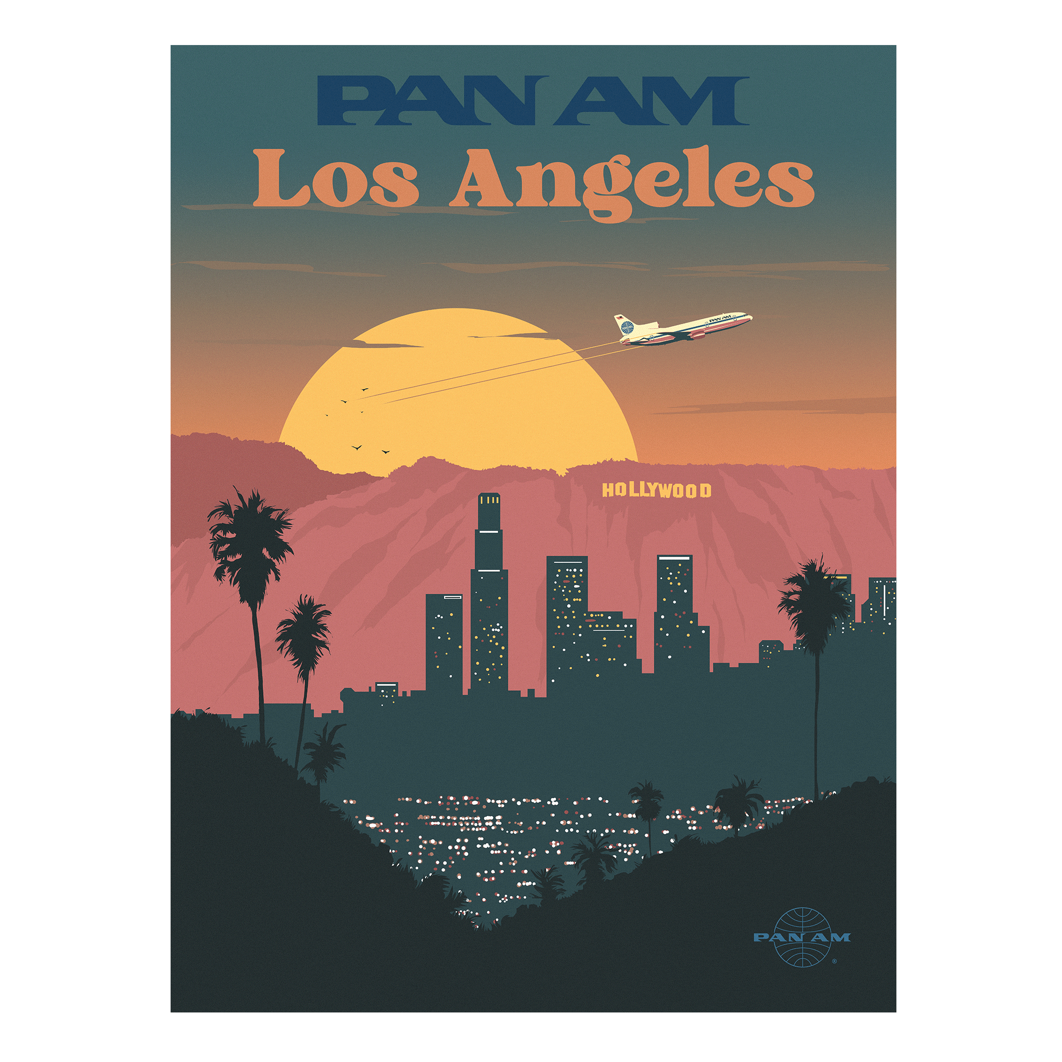 Affiche 30x40 PAN AM Los Angeles