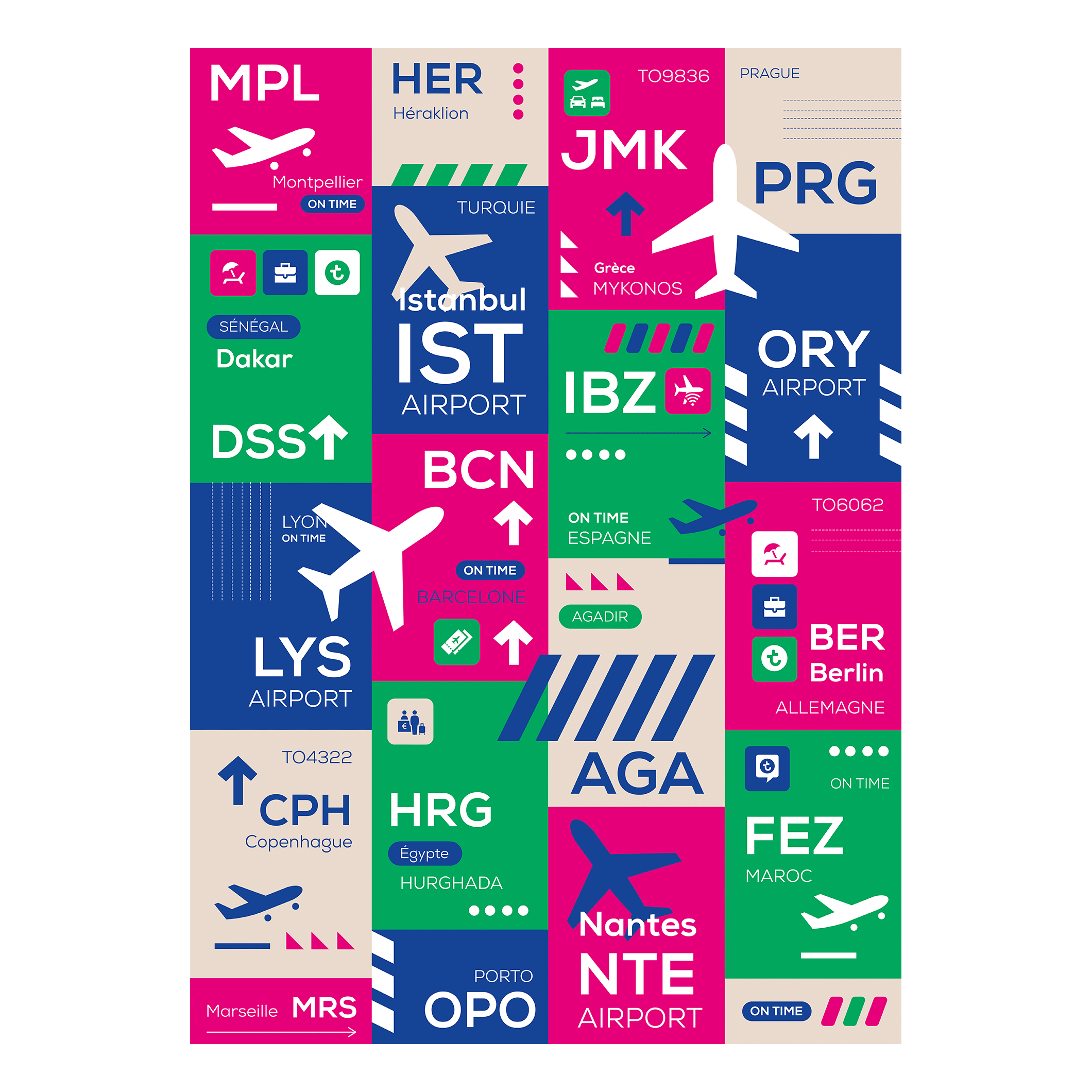 Affiche 50x70 Transavia "On va où?"