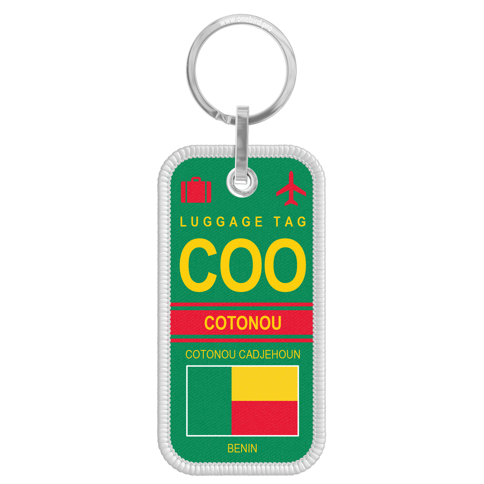 Porte-clés flamme - Airport code - COO - COTONOU