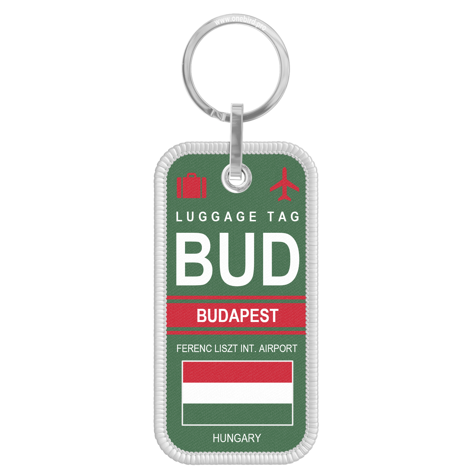 Porte-clés flamme - Airport code - BUD - BUDAPEST