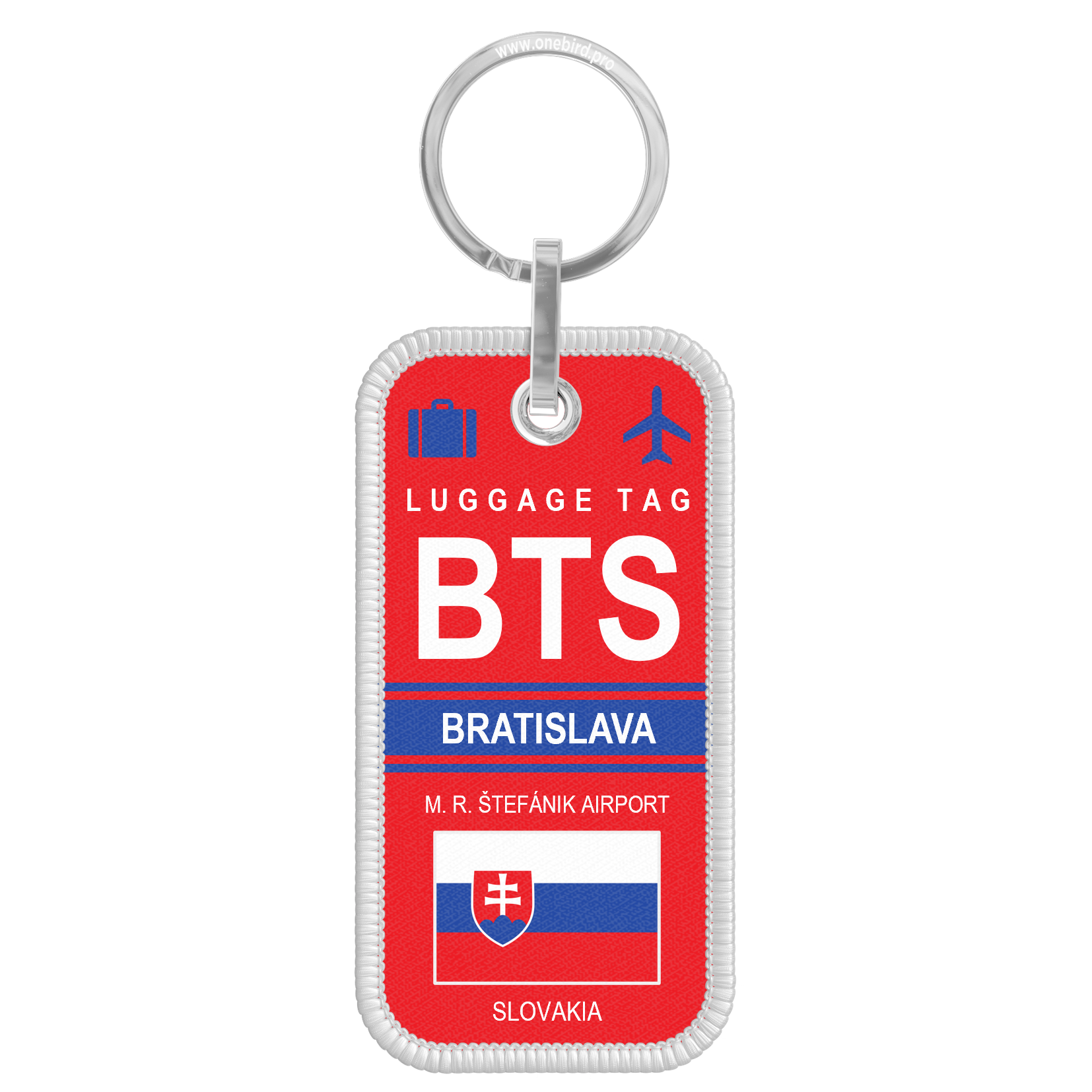 Porte-clés flamme - Airport code - BTS - BRATISLAVA