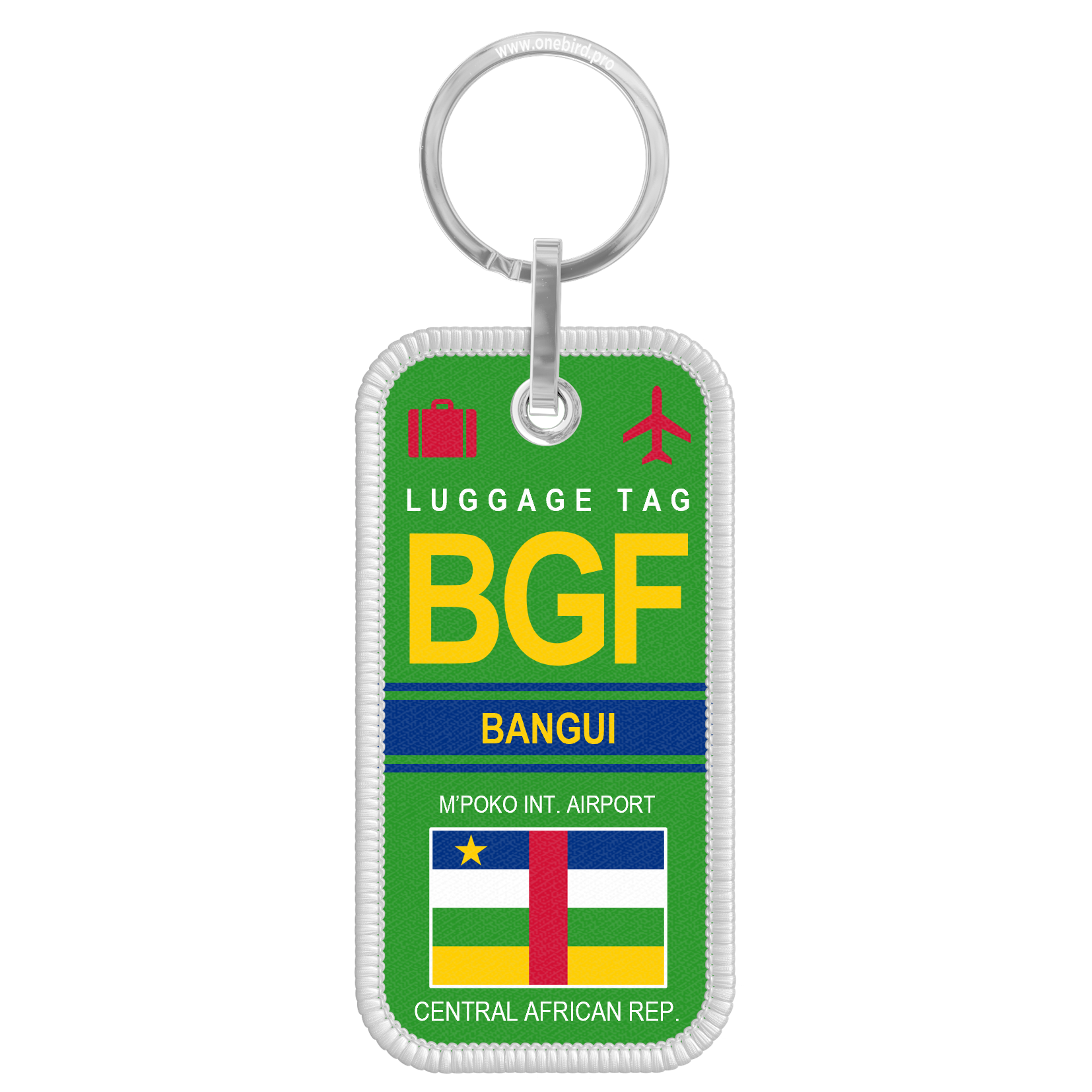 Porte-clés flamme - Airport code - BGF - BANGUI