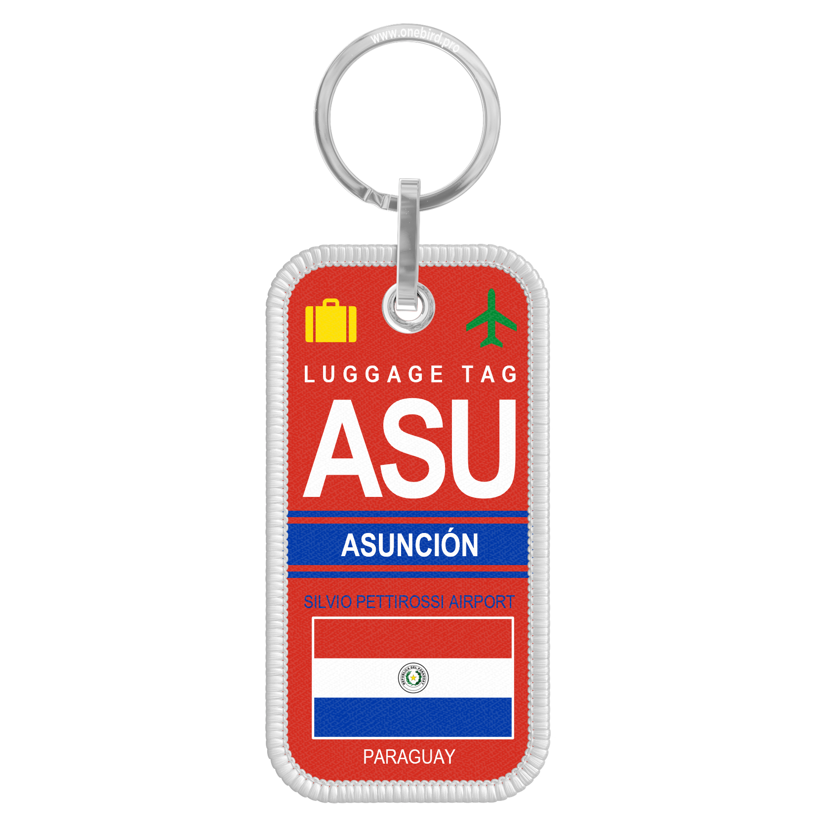 Porte-clés flamme - Airport code - ASU - ASUNCION