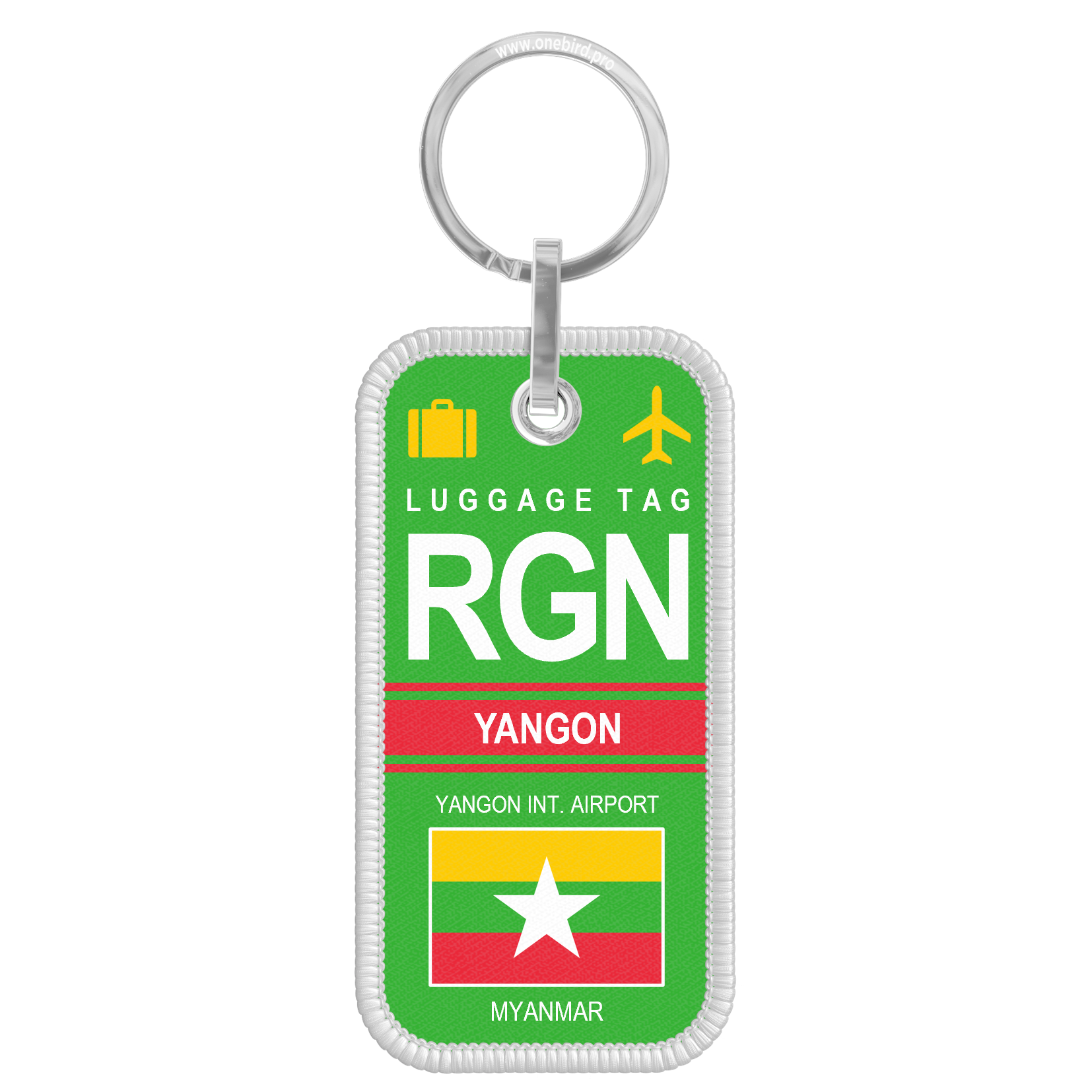 Porte-clés flamme - Airport code - RGN - YANGON