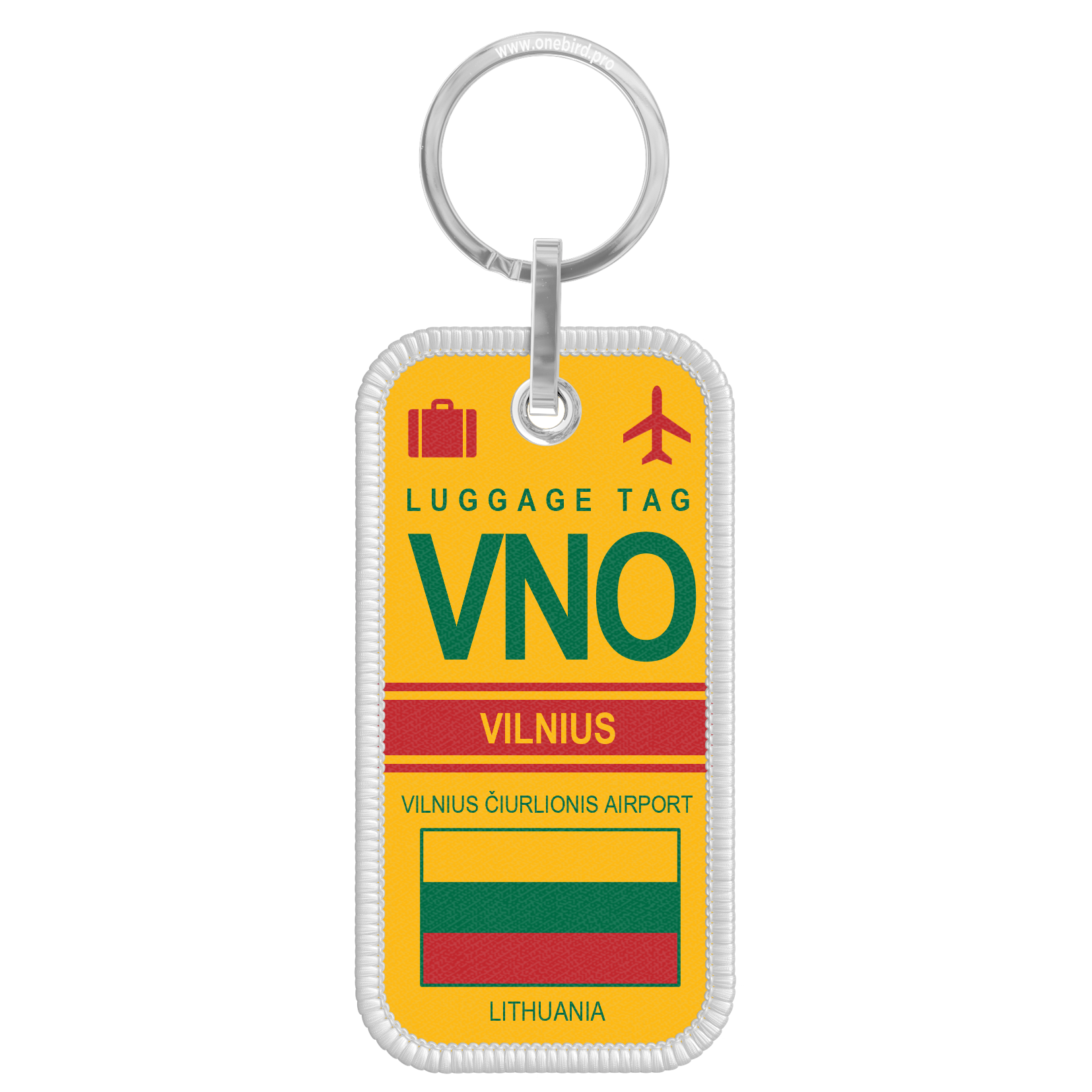 Porte-Cles Flamme - Airport code - VNO - VILNIUS
