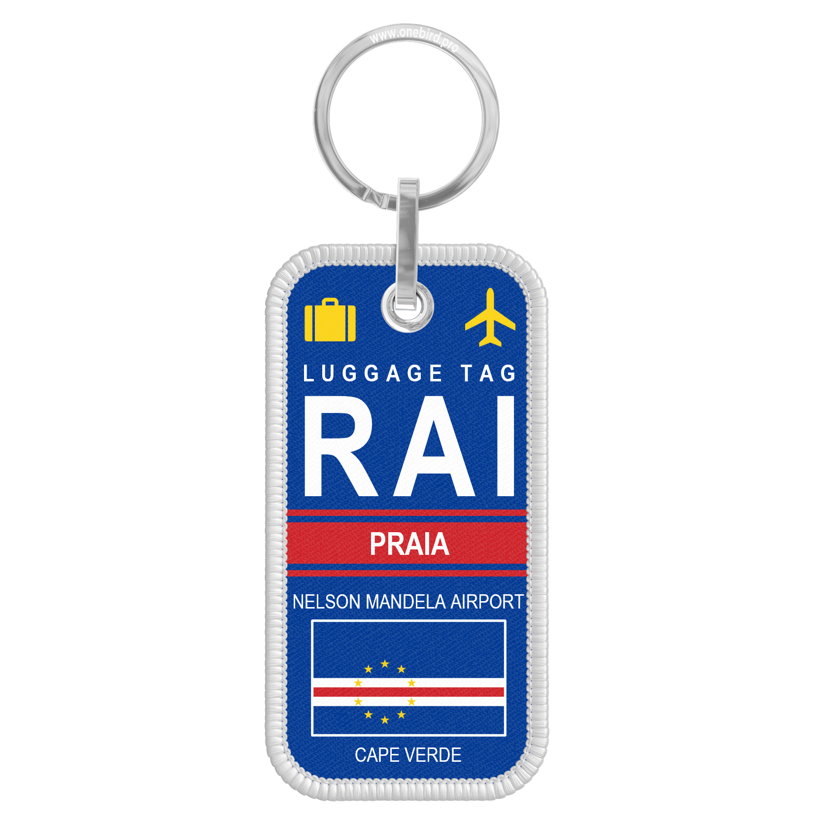 Porte-clés flamme - Airport code - RAI - PRAIA