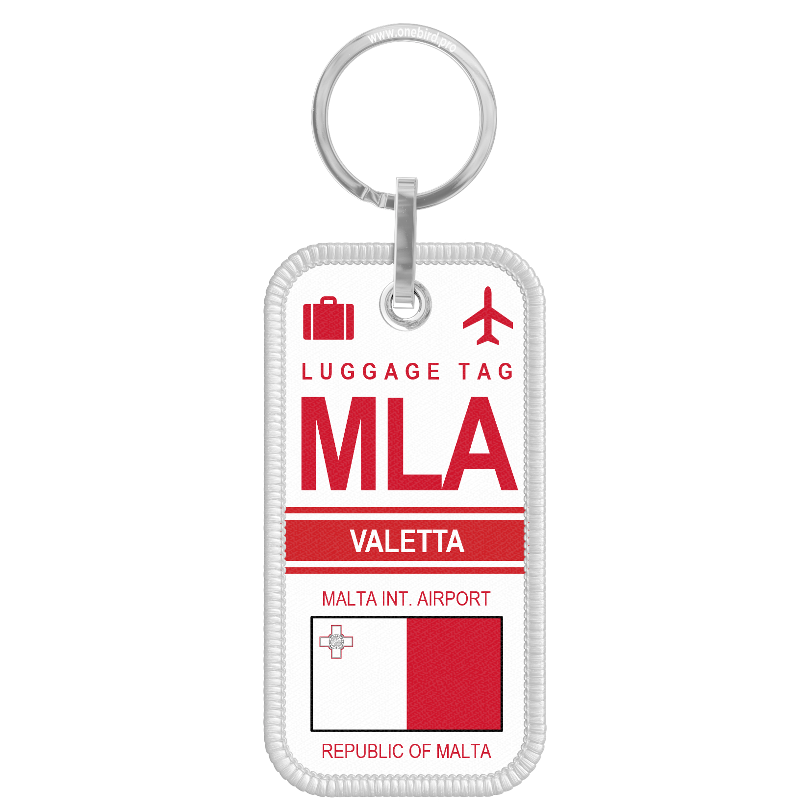Porte-clés flamme - Airport code - MLA - MALTA