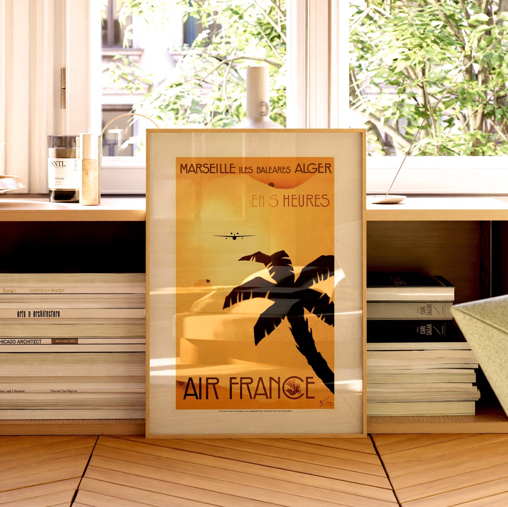 Affiche Air France - Marseille - Les Baléares - Alger en 5 h