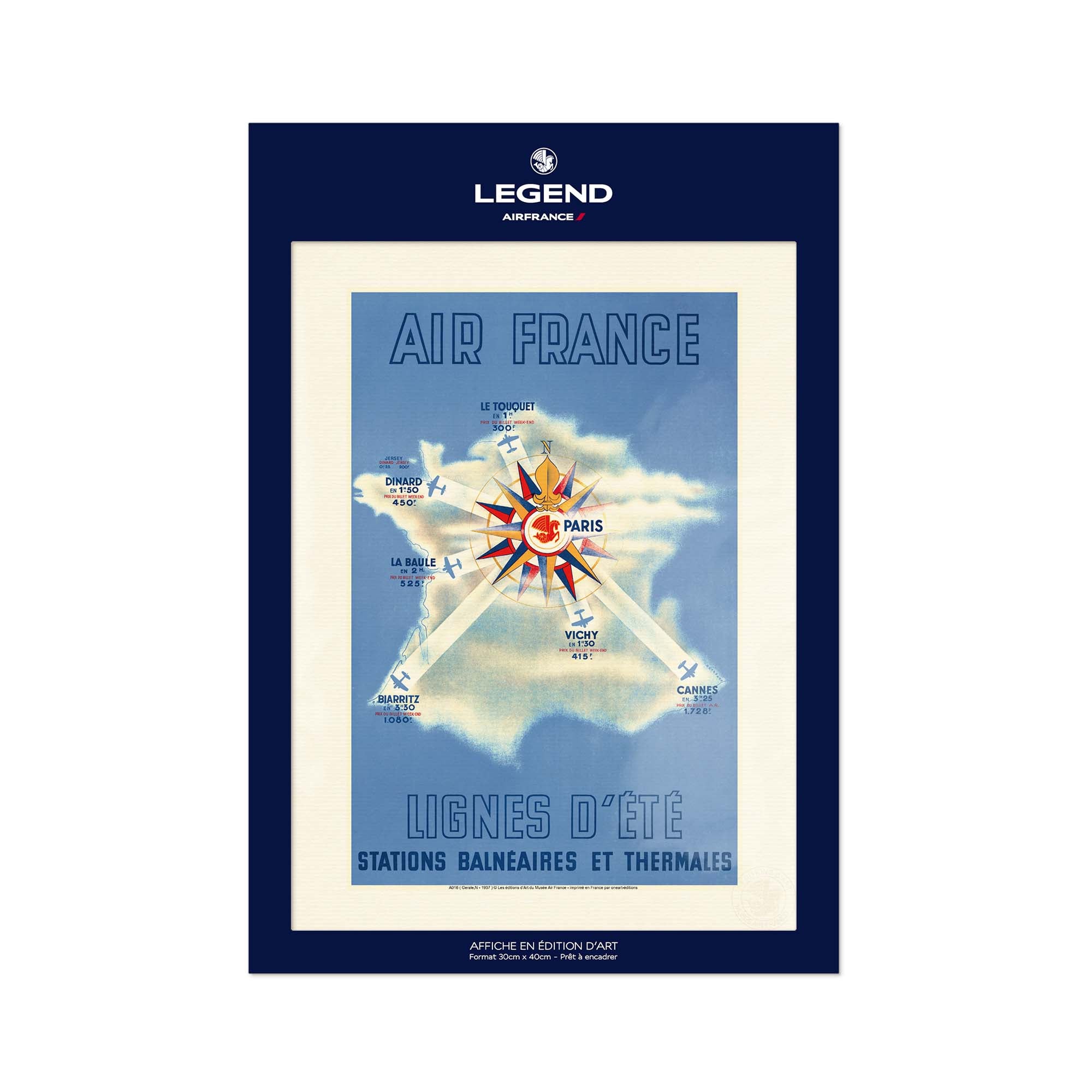 Affiche Air France - Lignes d'été