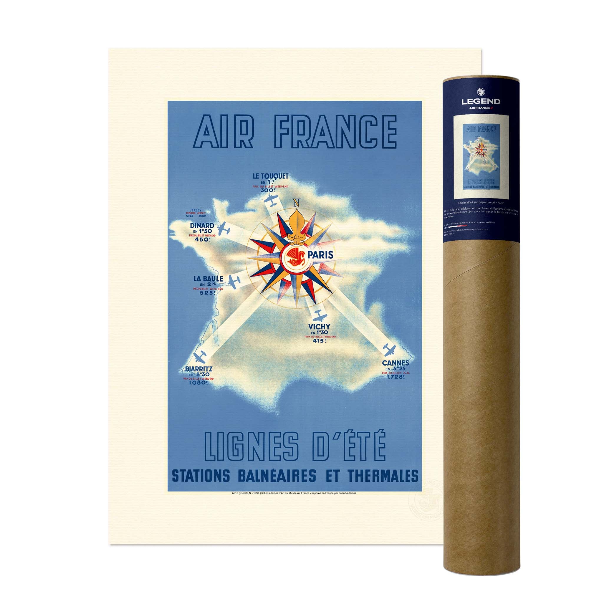 Affiche Air France - Lignes d'été