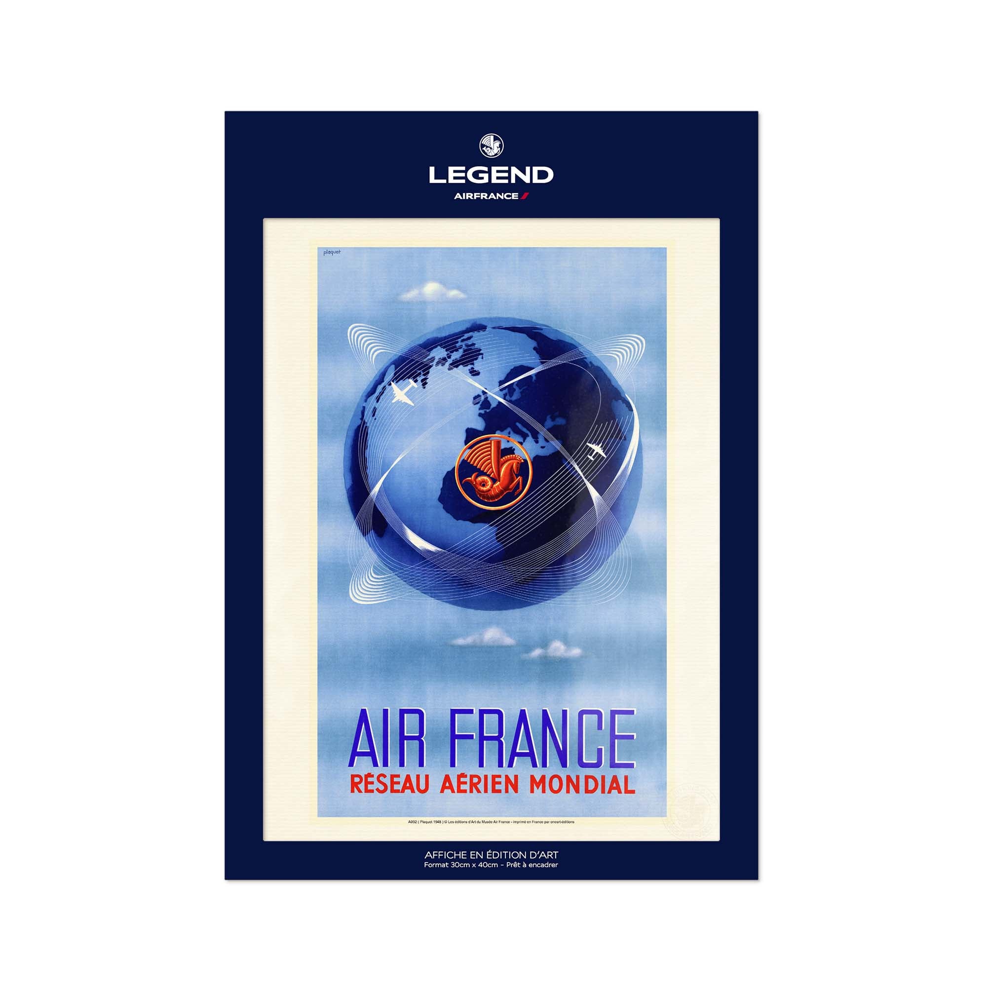 Affiche Air France - Réseau Aérien Mondial