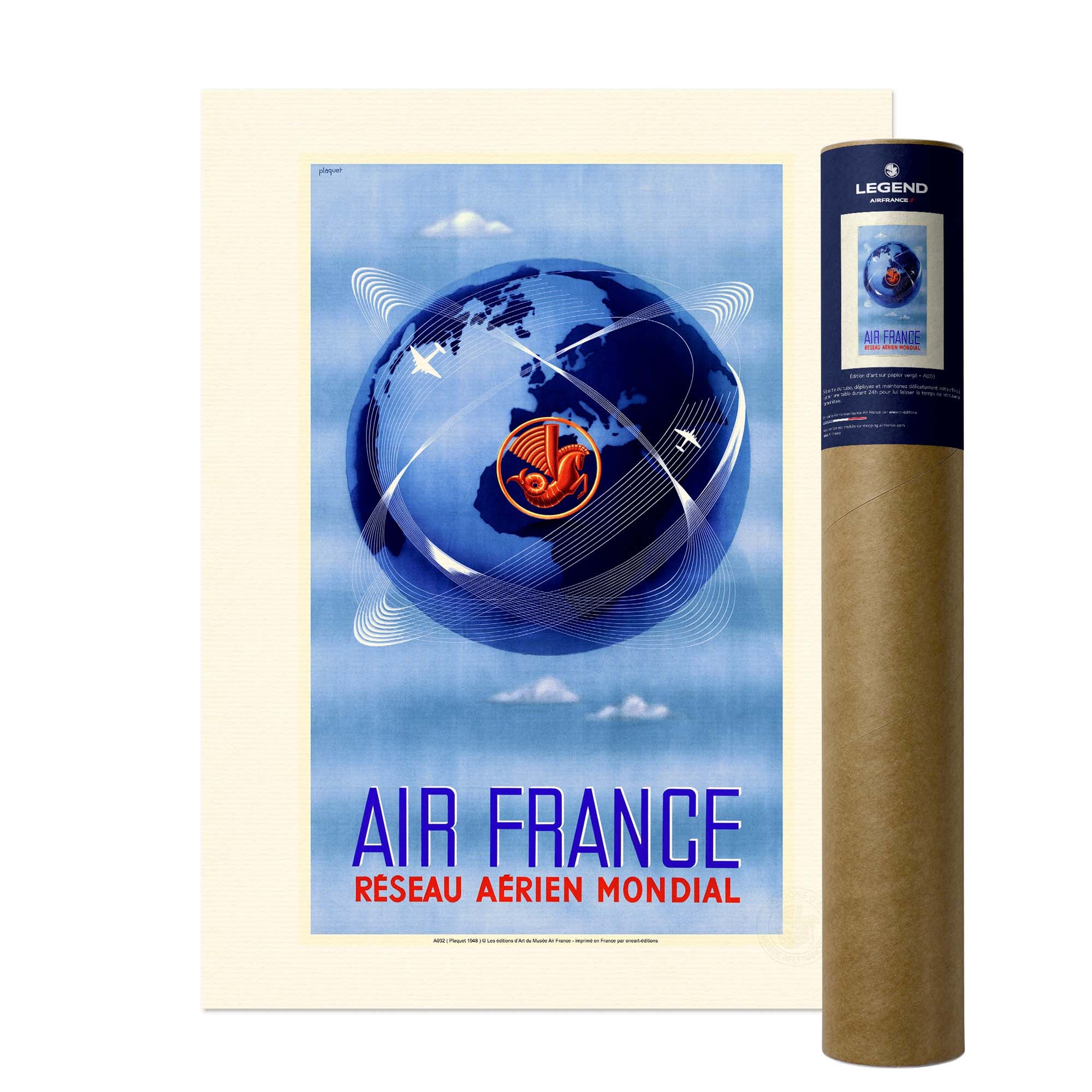 Affiche Air France - Réseau Aérien Mondial