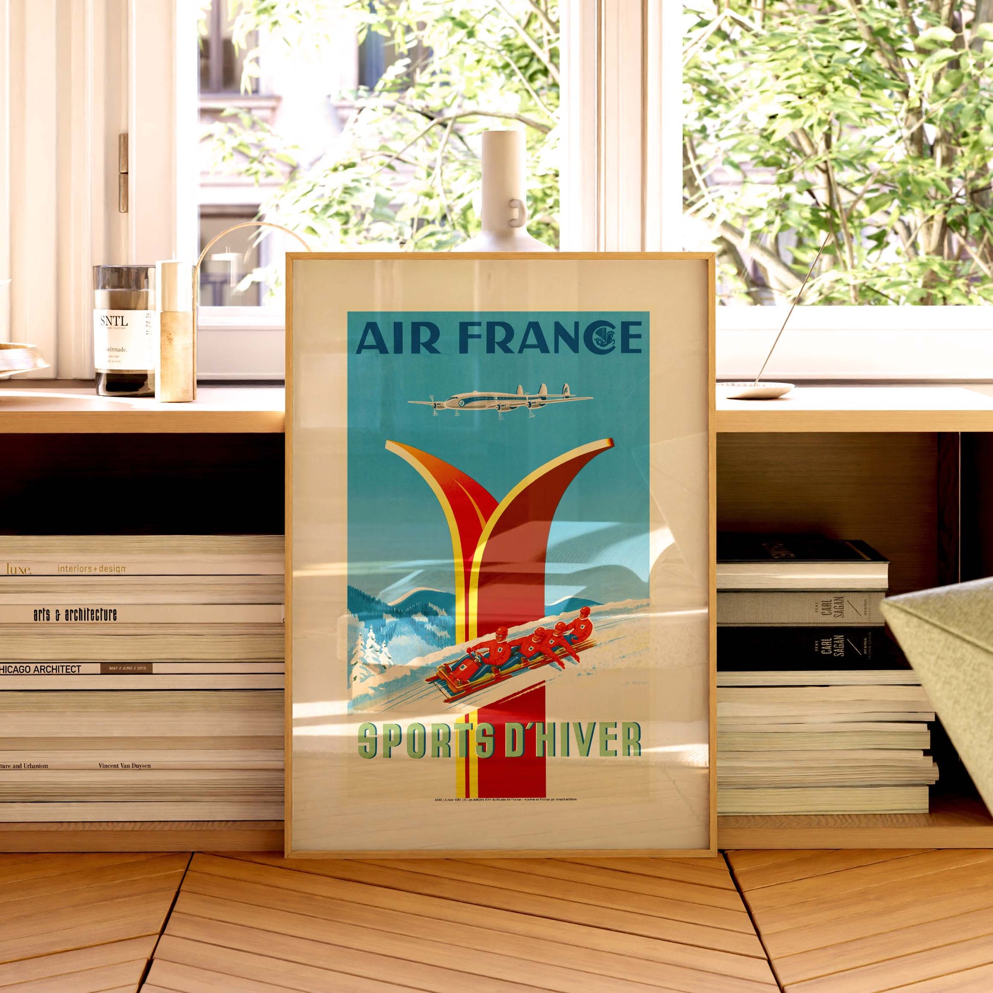 Affiche Air France - Sports d'hiver