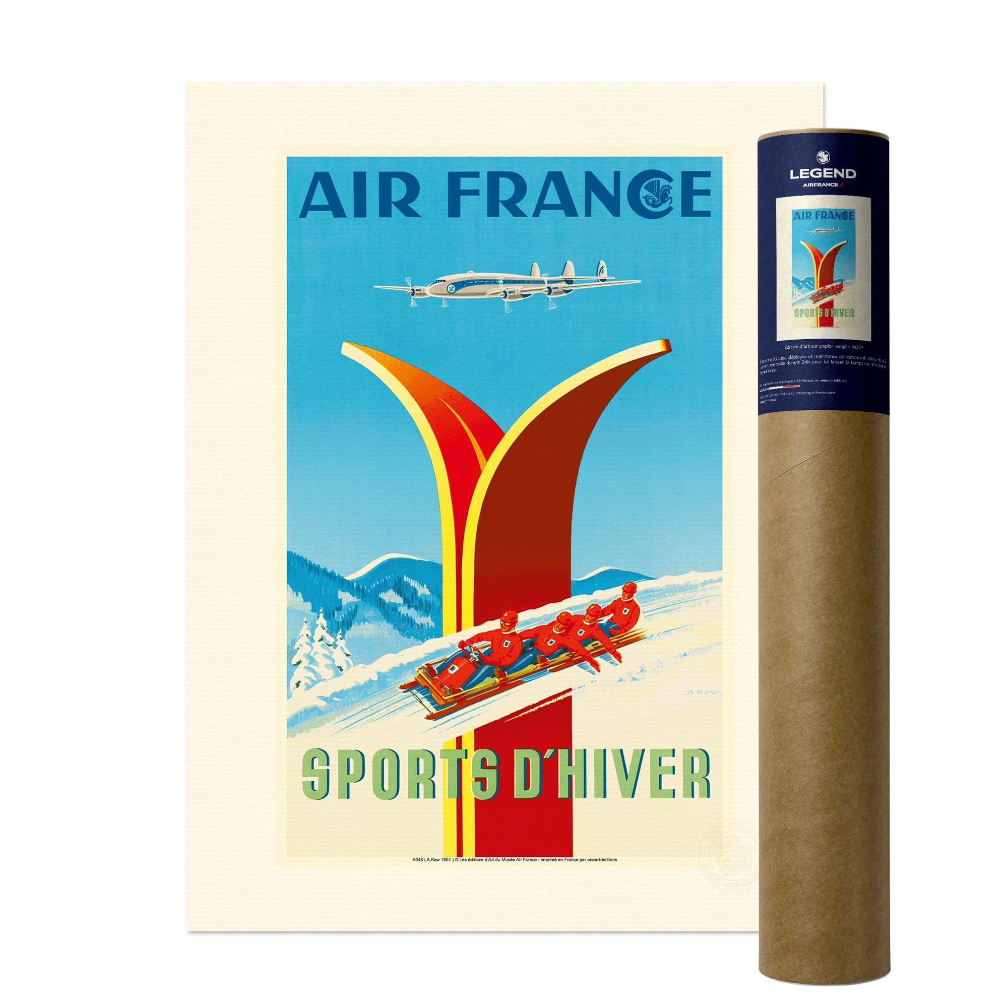 Affiche Air France - Sports d'hiver