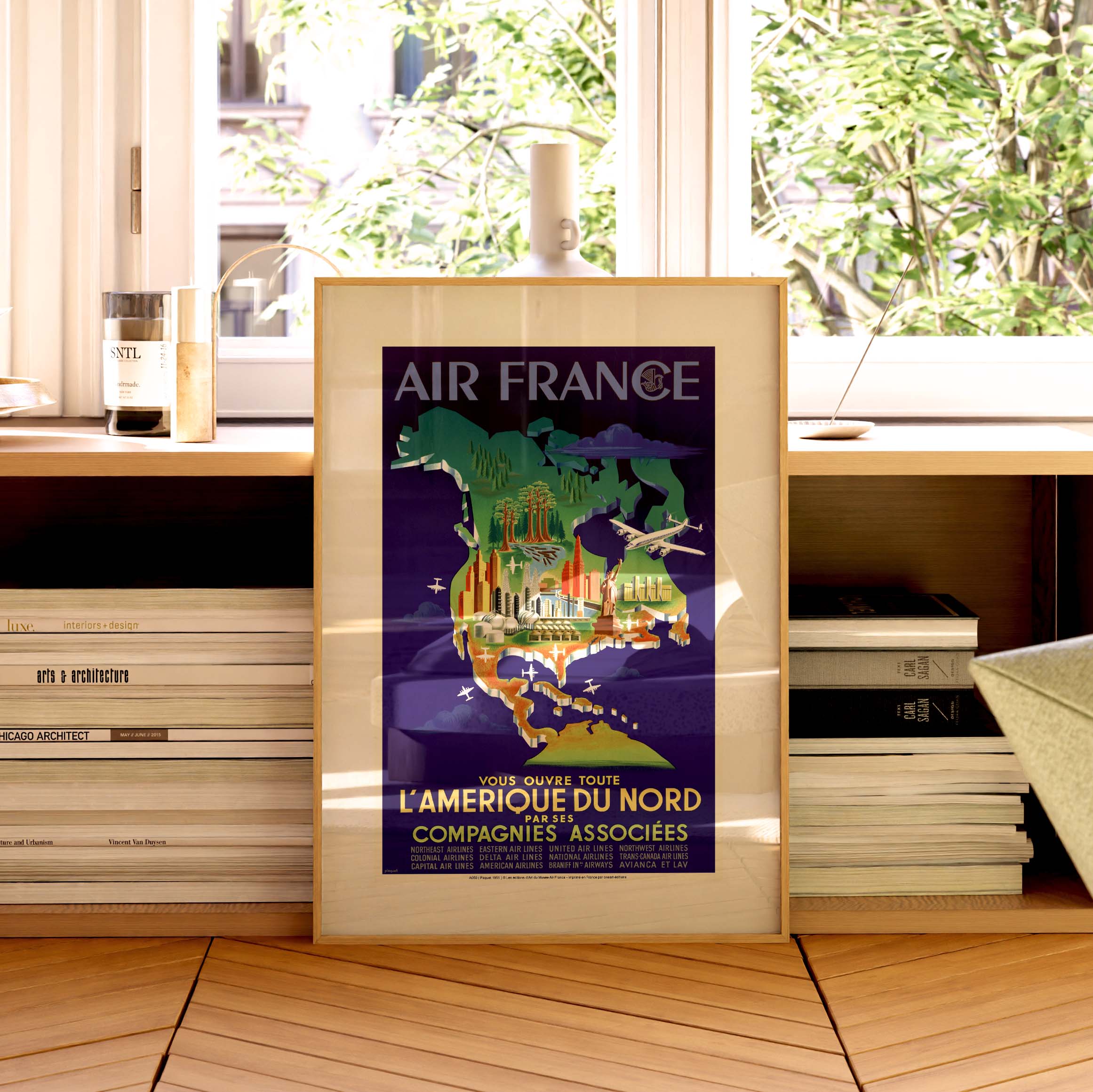 Affiche Air France - L'Amérique du Nord