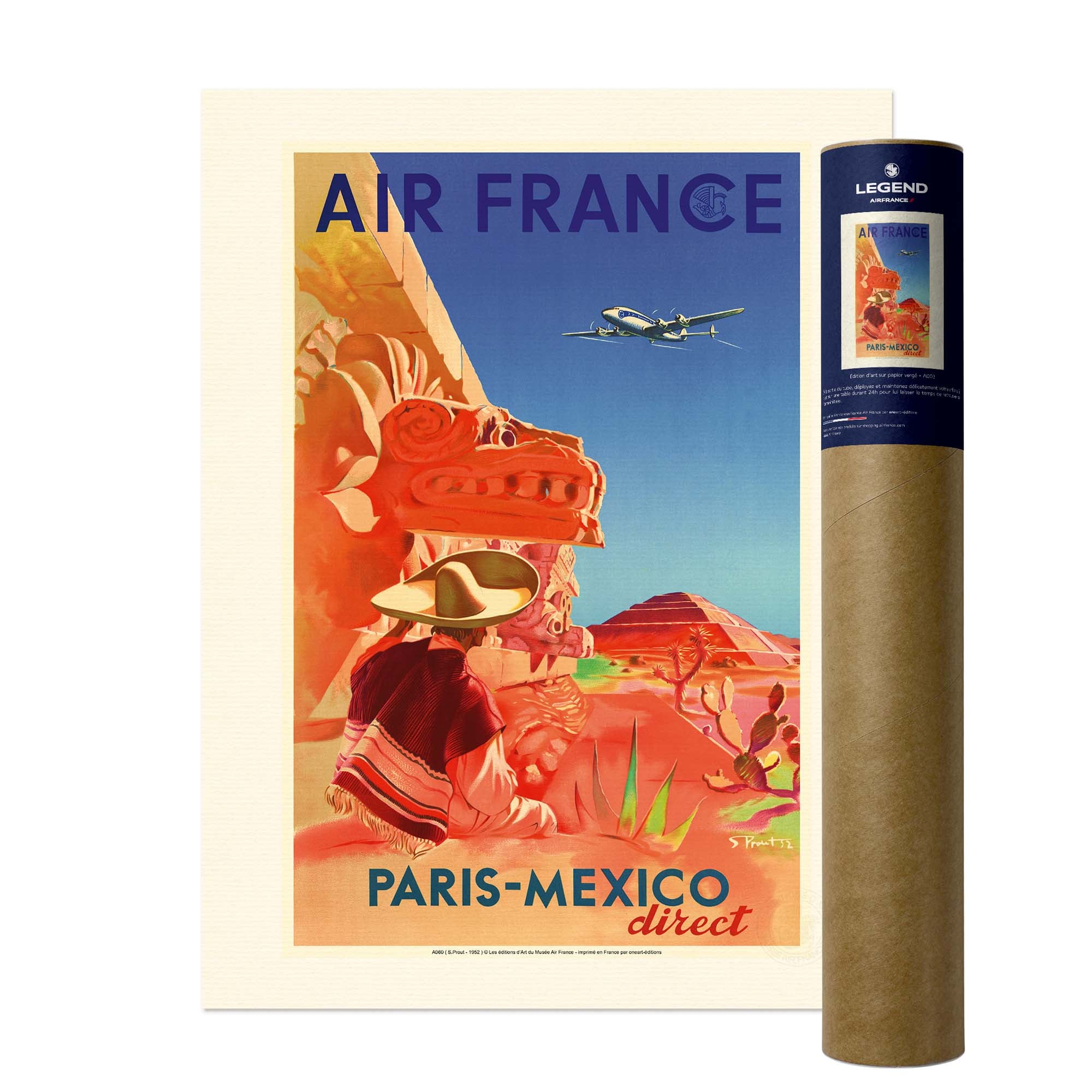 Affiche Air France - Paris Mexico direct