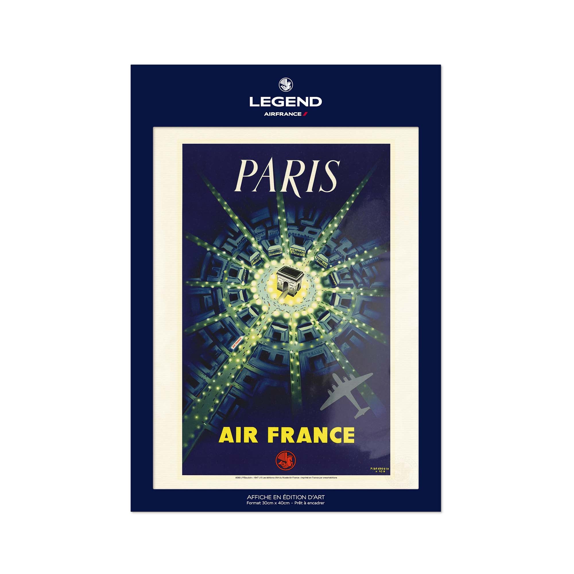 Affiche Air France - Paris (Arc de Triomphe)