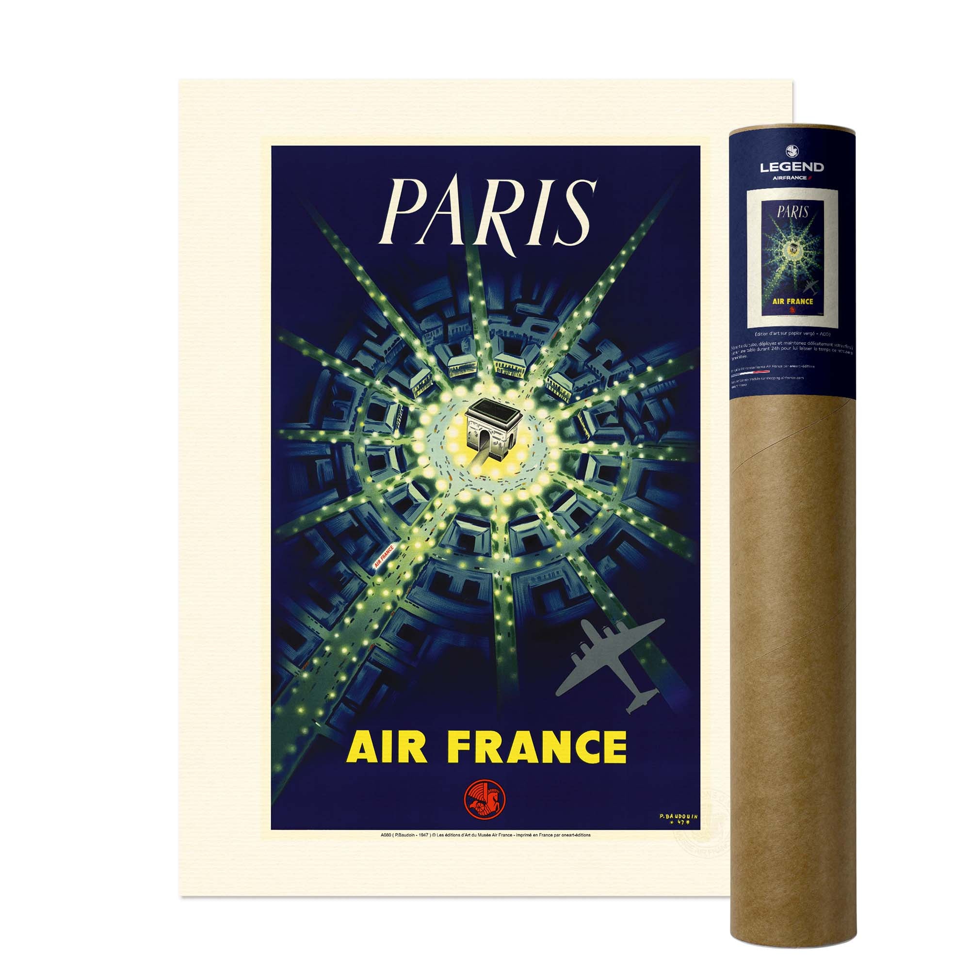 Affiche Air France - Paris (Arc de Triomphe)