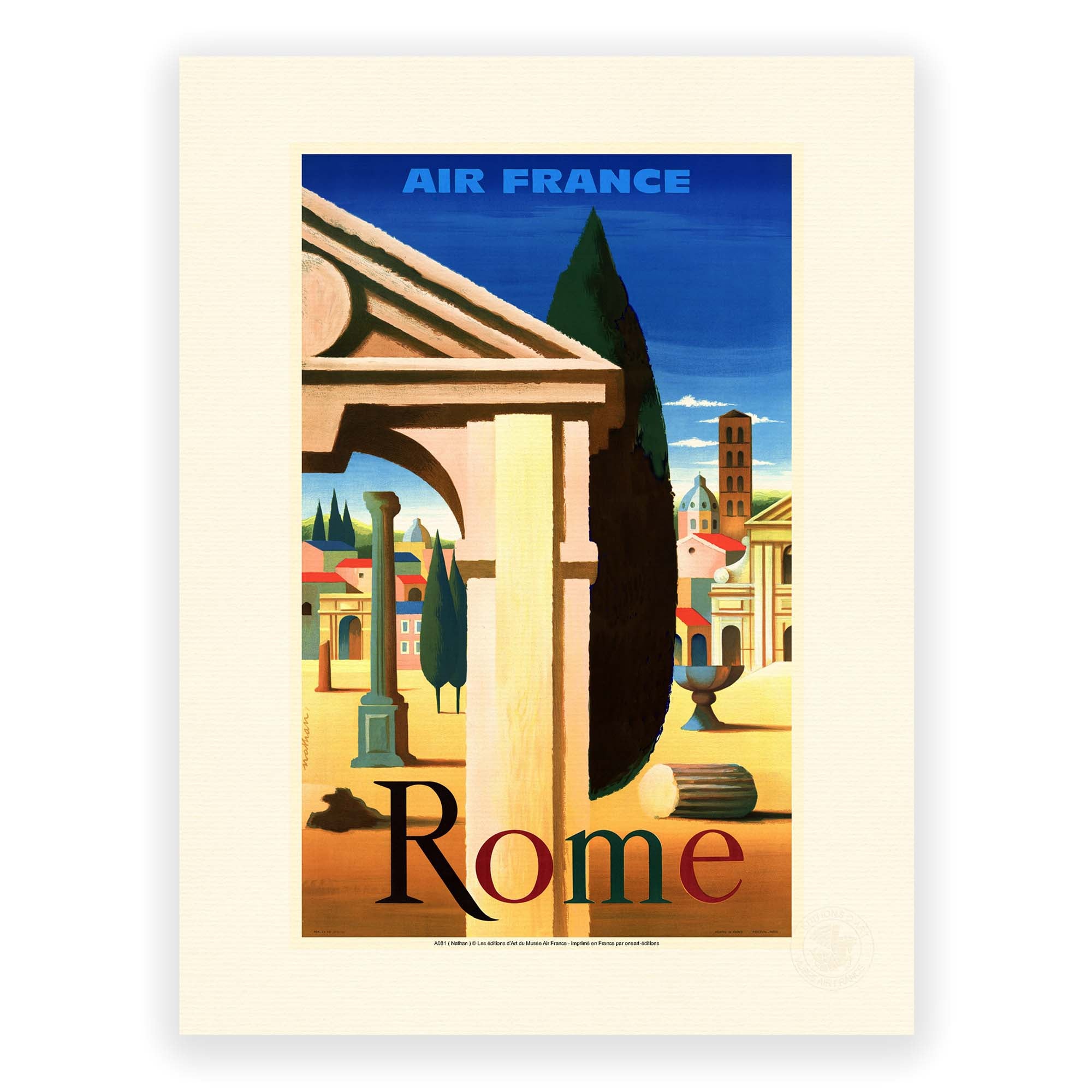 Affiche Air France - Rome