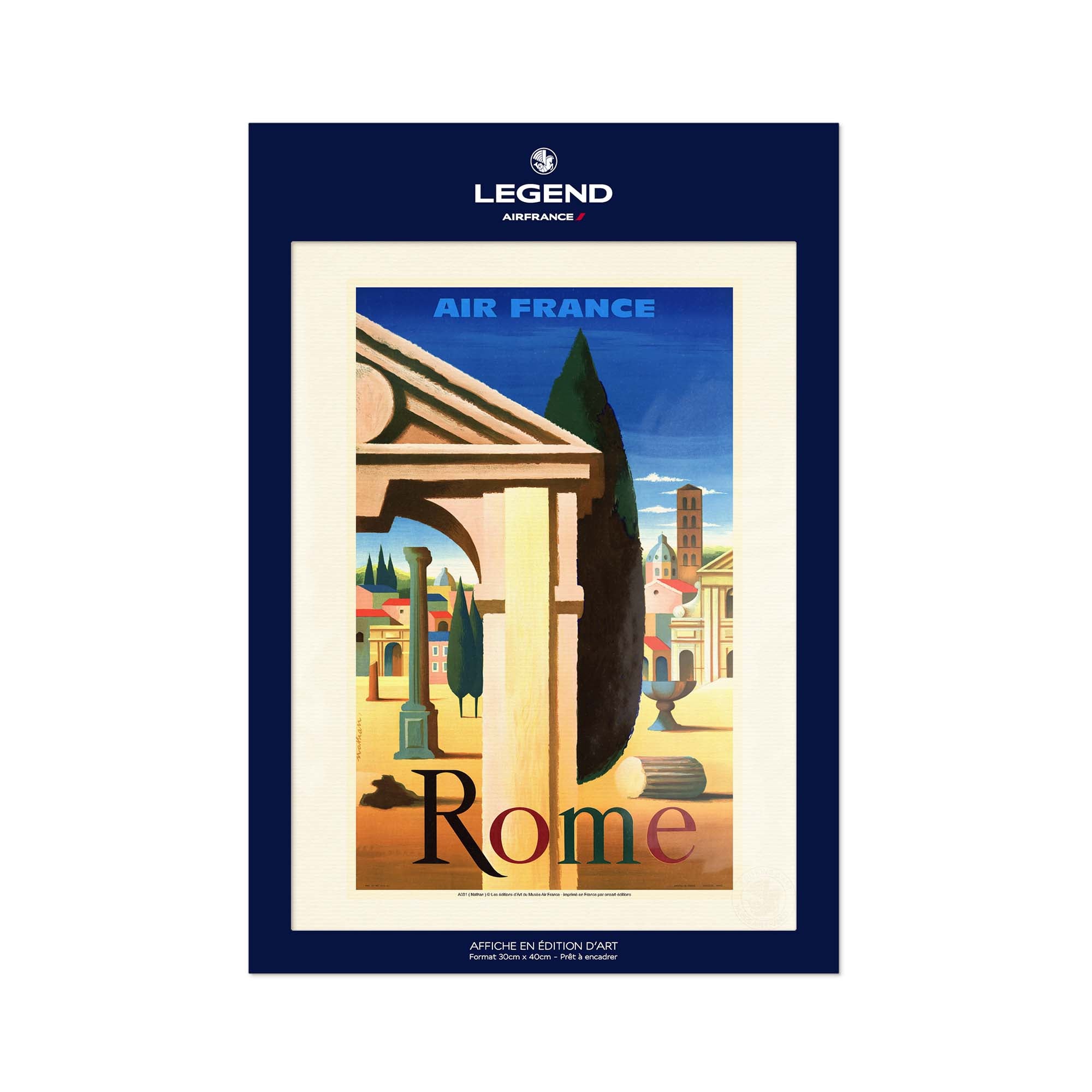 Affiche Air France - Rome